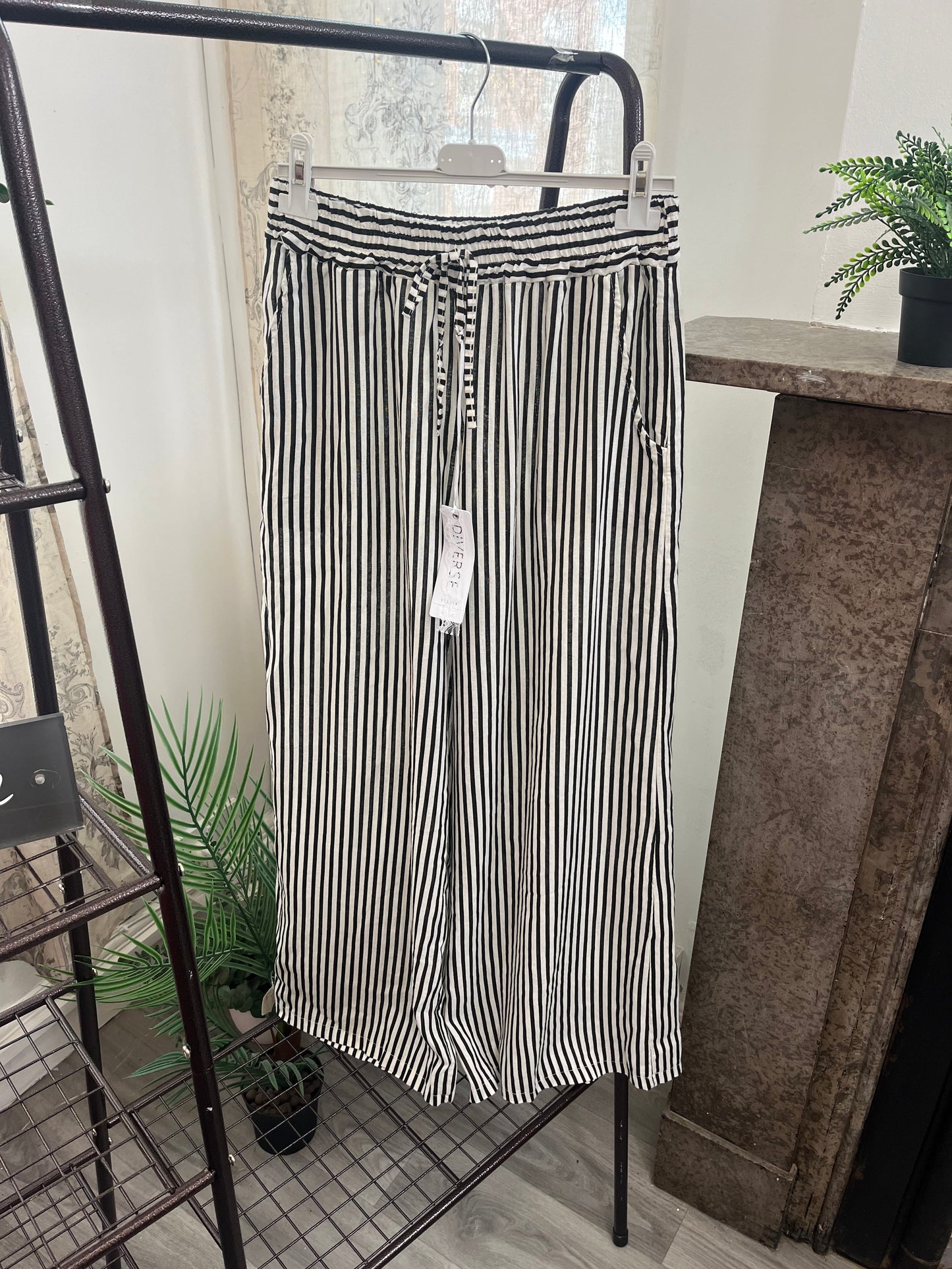 Lola Wide Leg Striped Trousers