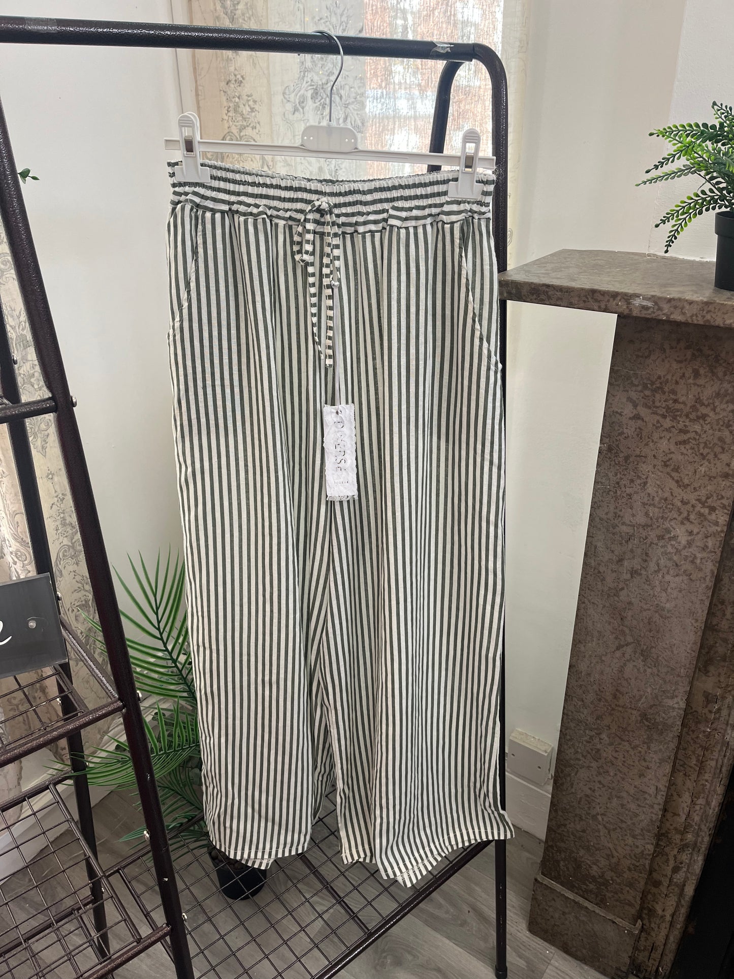 Lola Wide Leg Striped Trousers