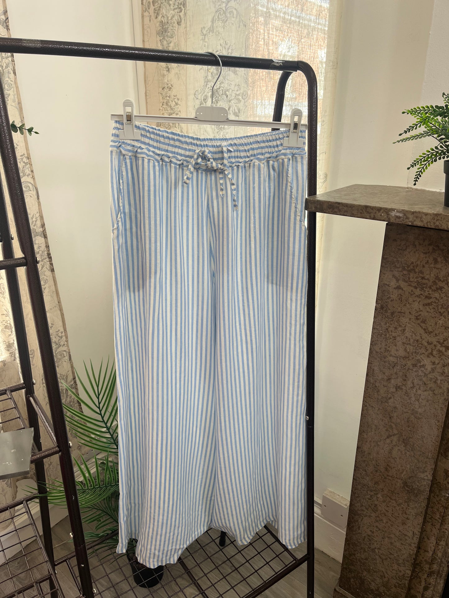 Lola Wide Leg Striped Trousers