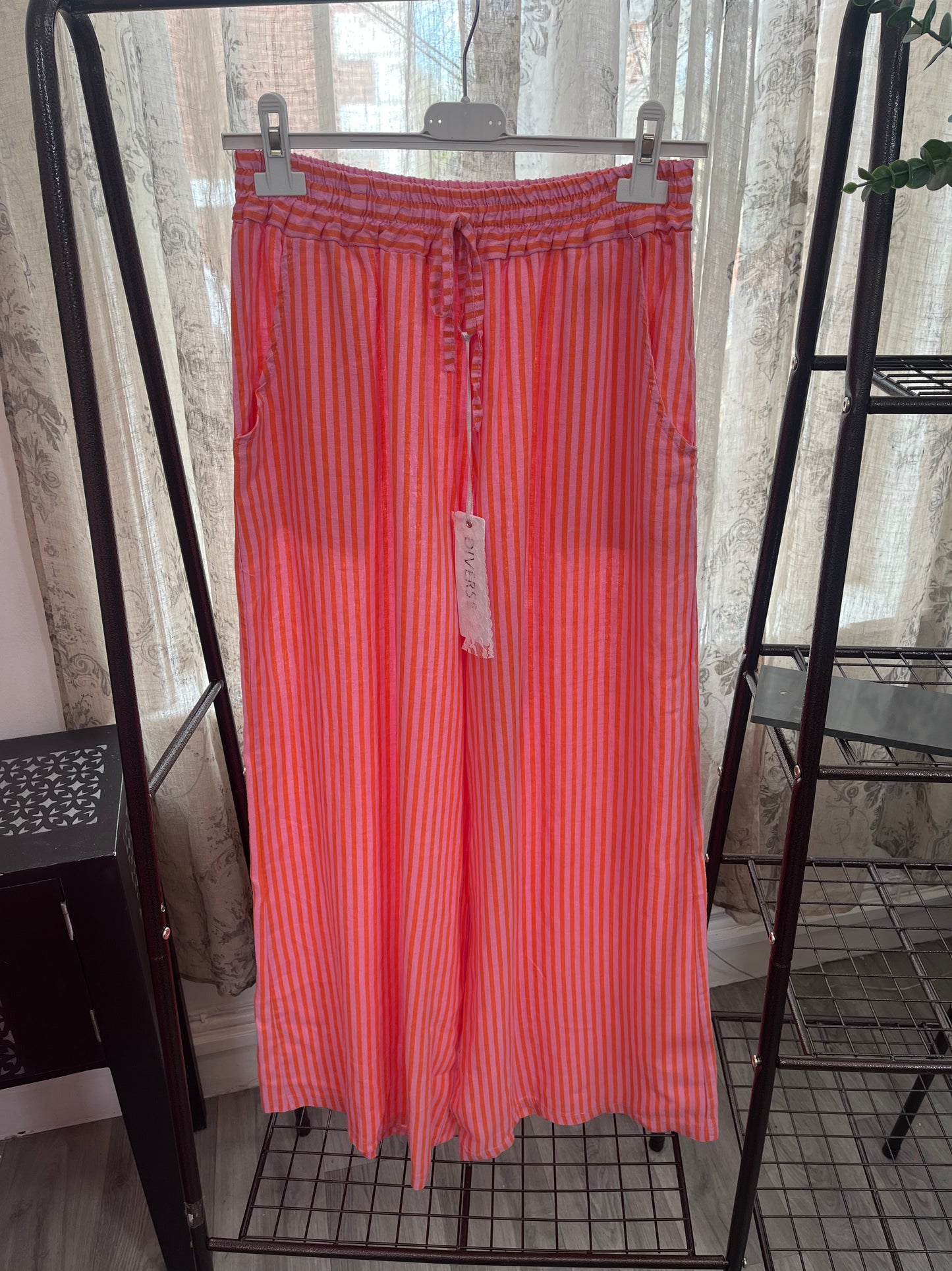 Lola Wide Leg Striped Trousers