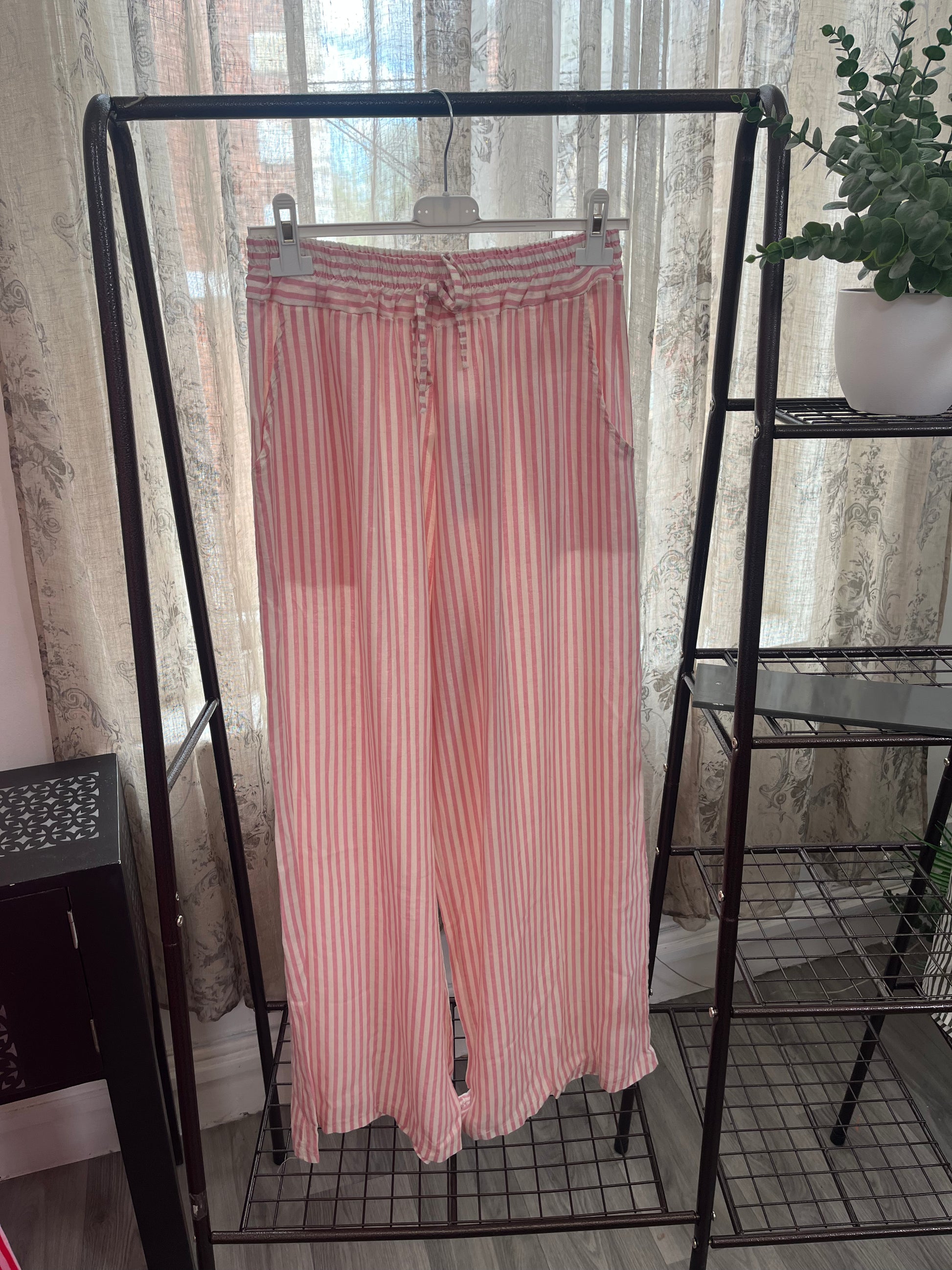 Lola Wide Leg Striped Trousers