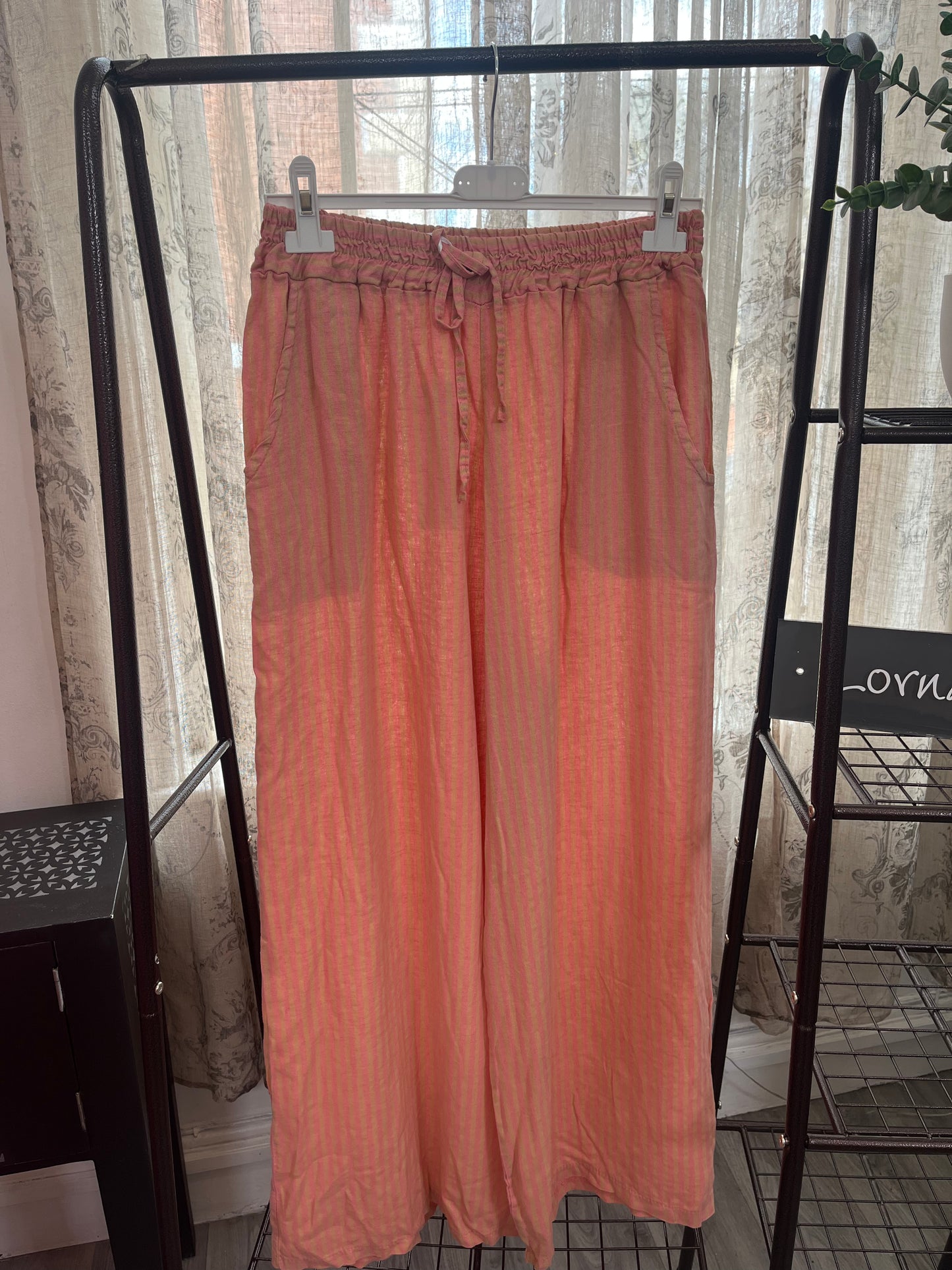 Lola Wide Leg Striped Trousers