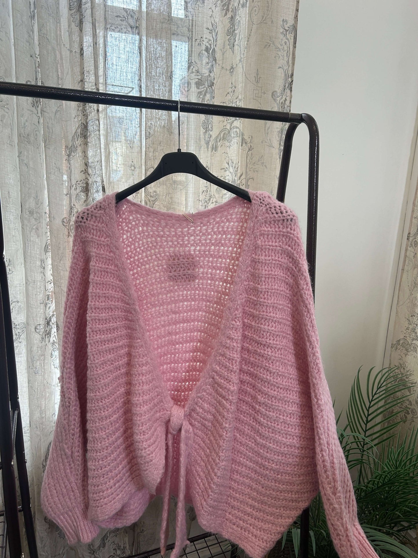 Tie Front Shawl Style Cosy Knit Cardigan