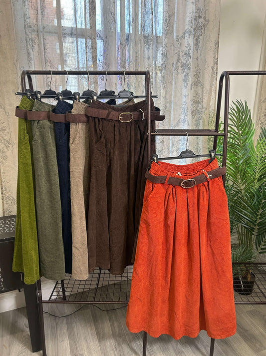 Beatrice Ladies Cord Skirt