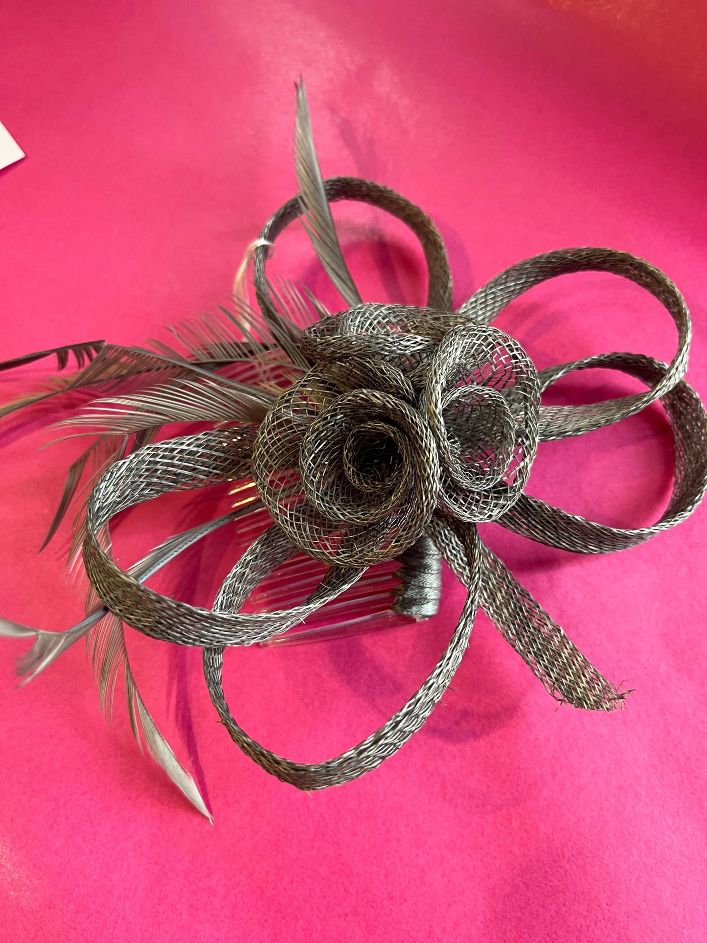 Grey Hair Comb Fascinator Hat