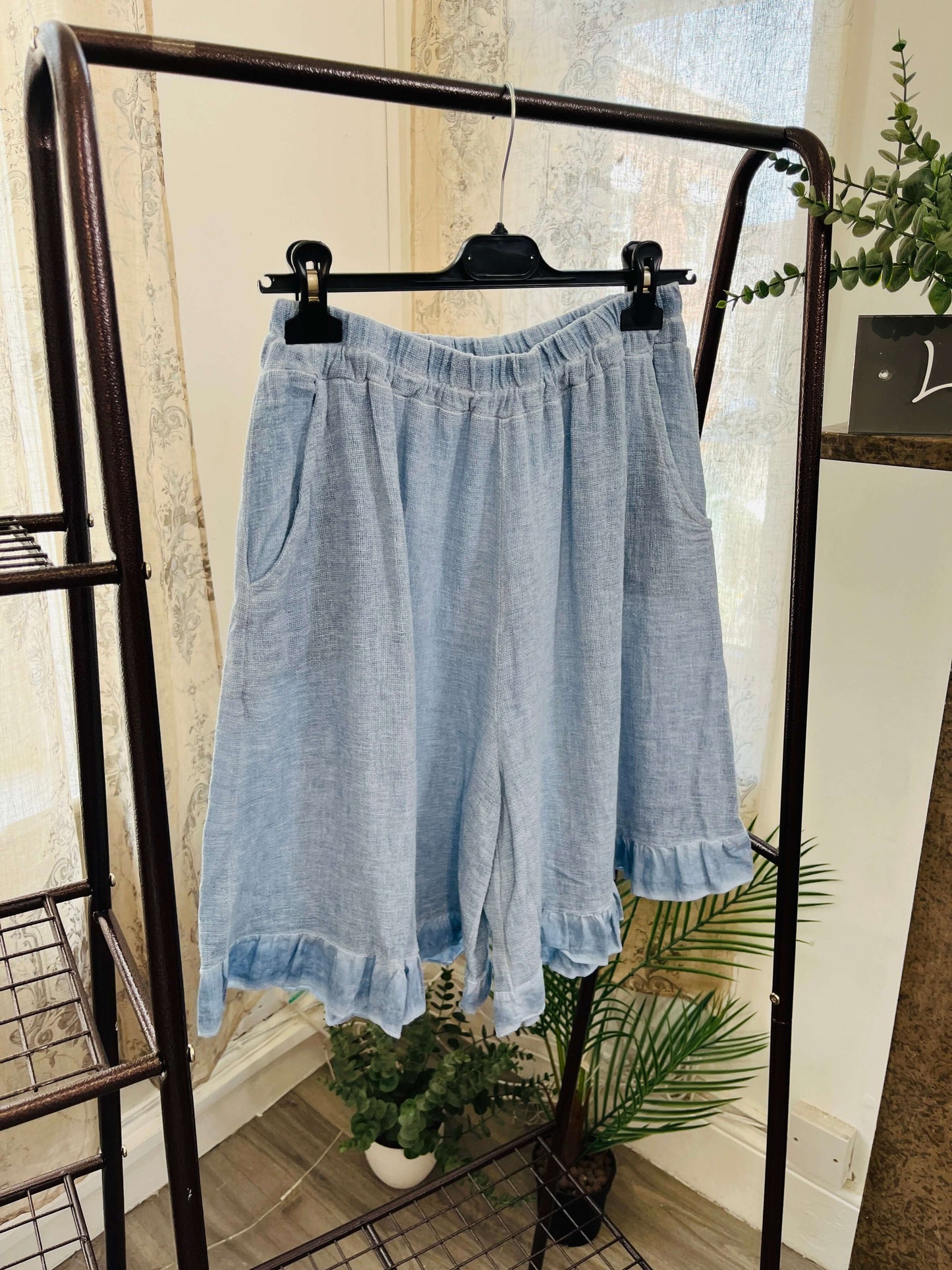 Frill Detail Top and Shorts Set