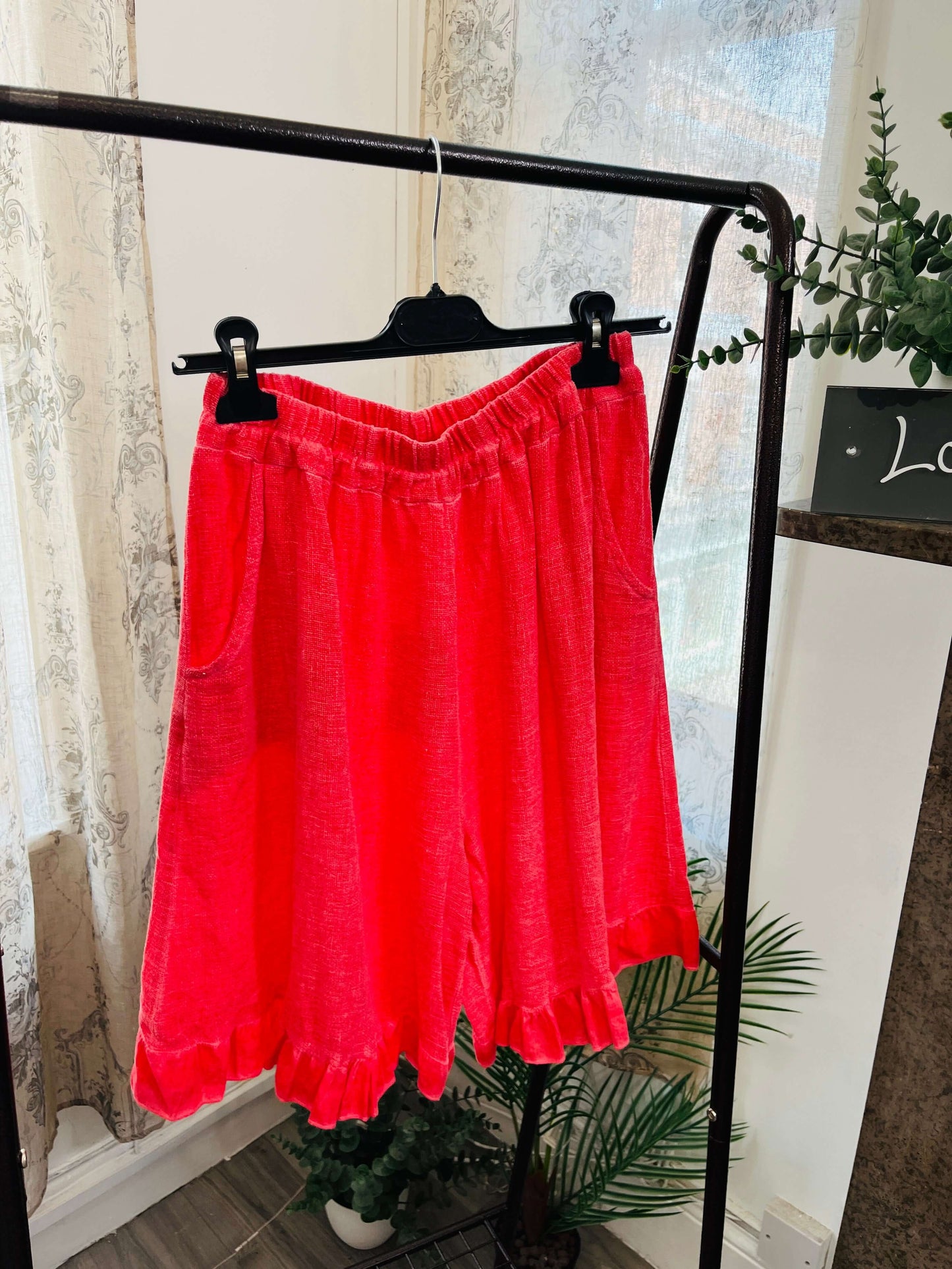 Frill Detail Top and Shorts Set