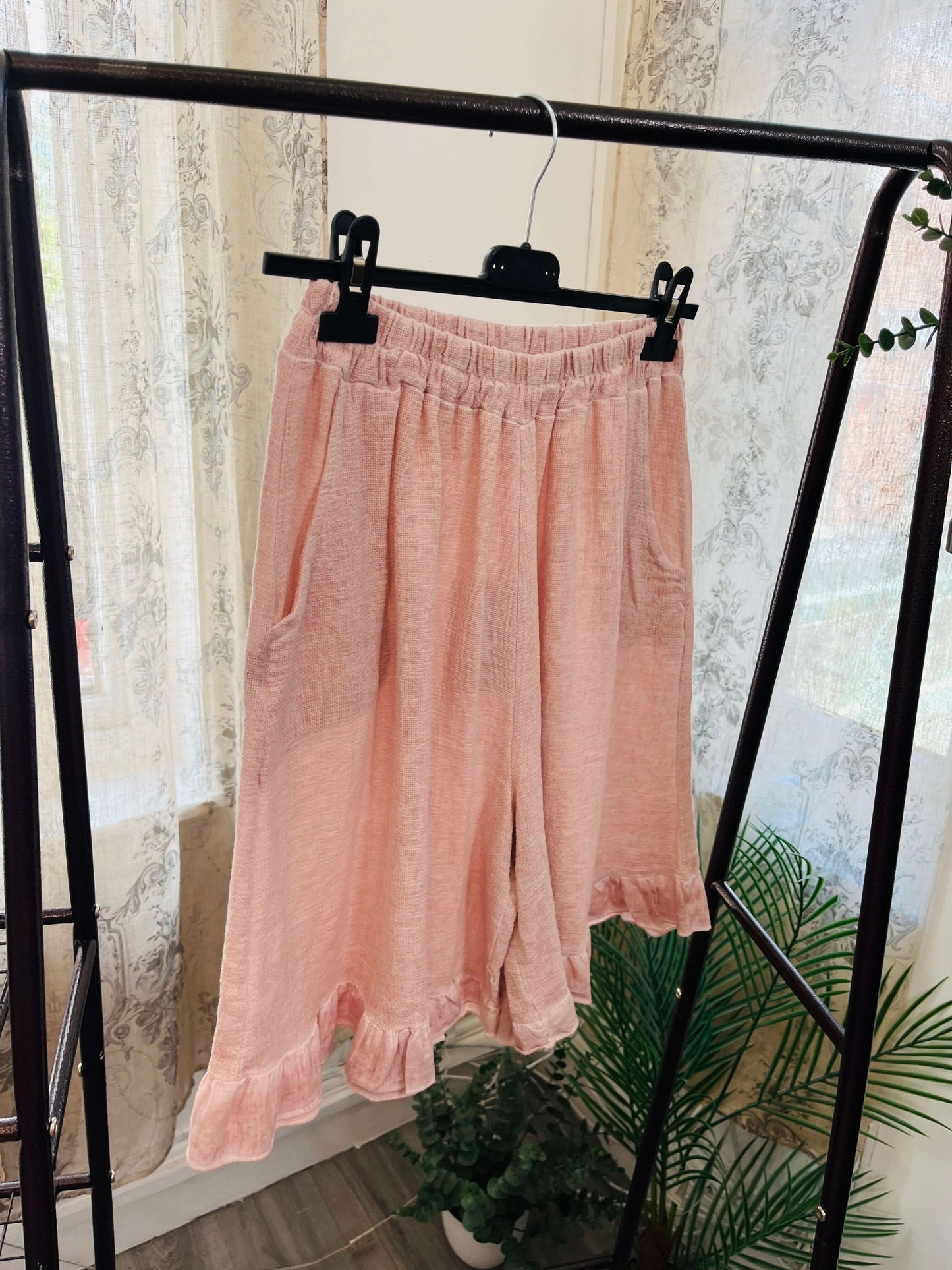 Frill Detail Top and Shorts Set