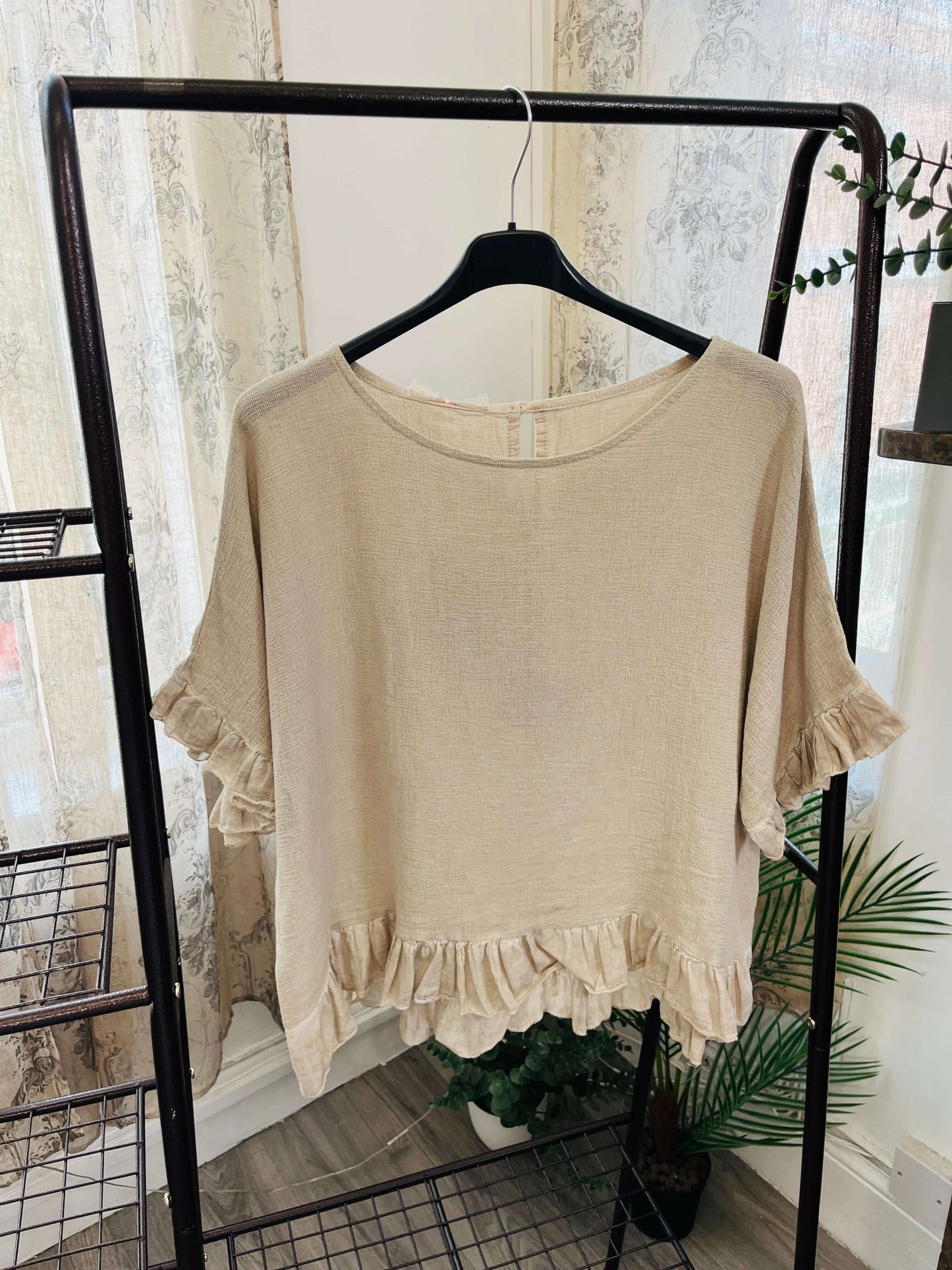 Frill Detail Top and Shorts Set