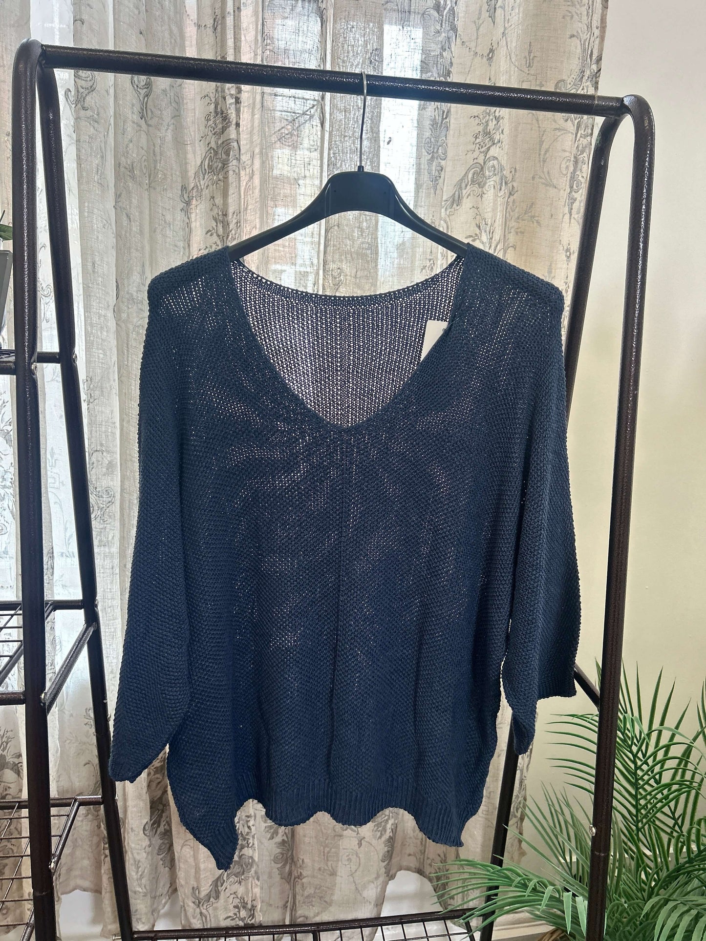 Loose Weave V Neck Layering Jumper