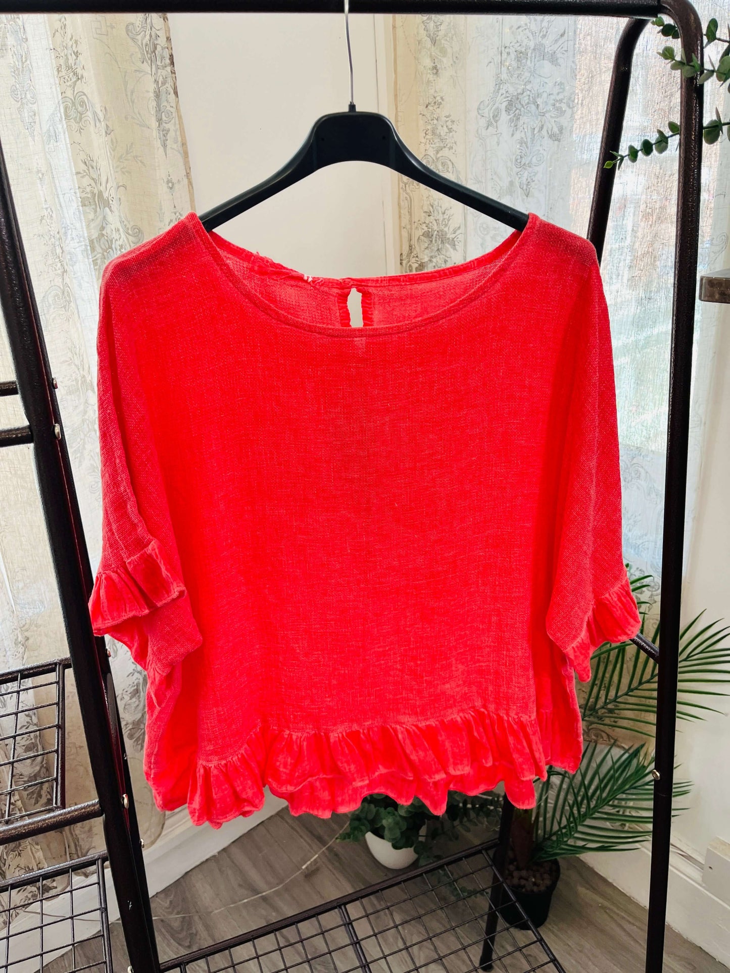 Frill Detail Top and Shorts Set