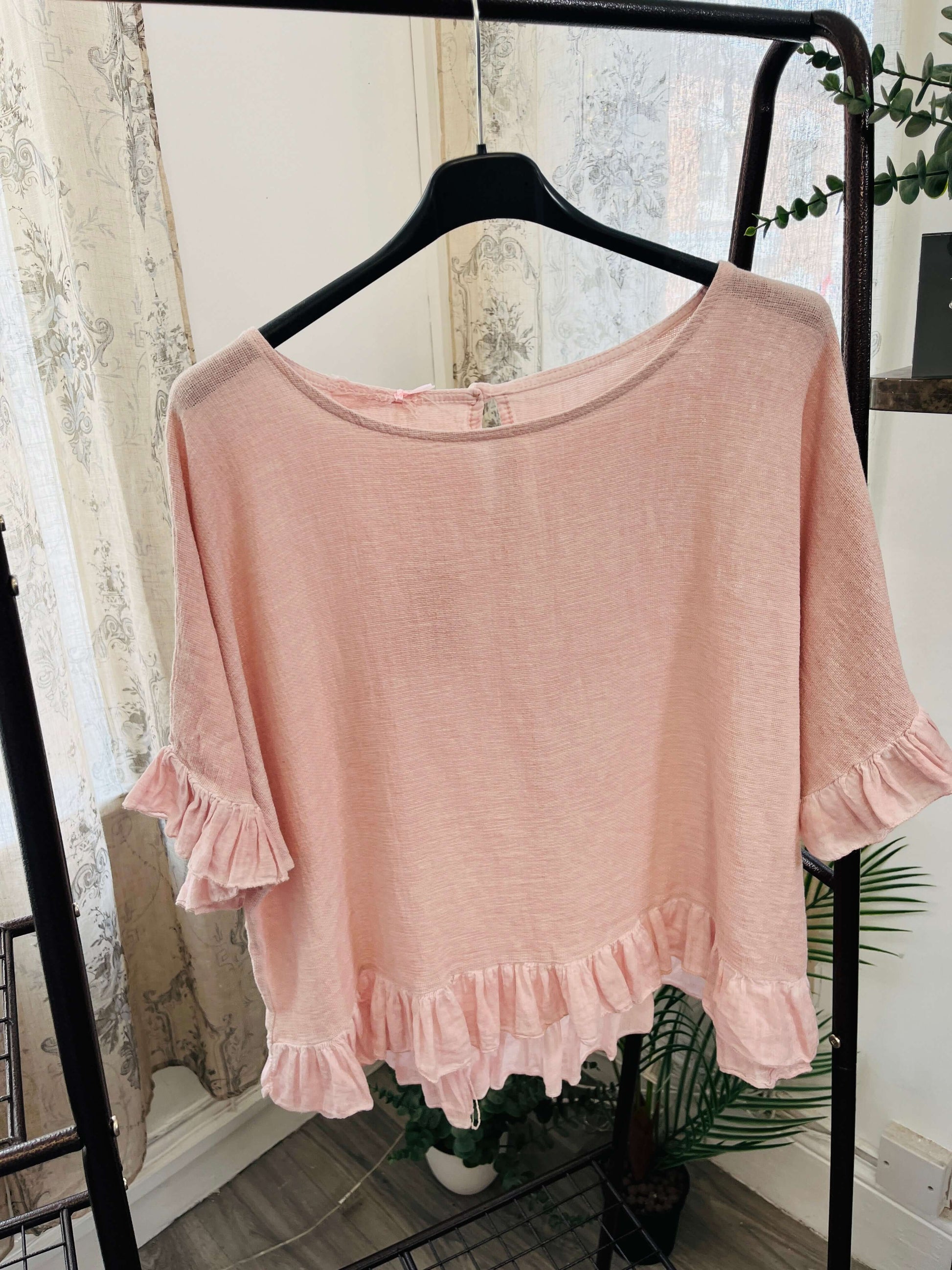 Frill Detail Top and Shorts Set