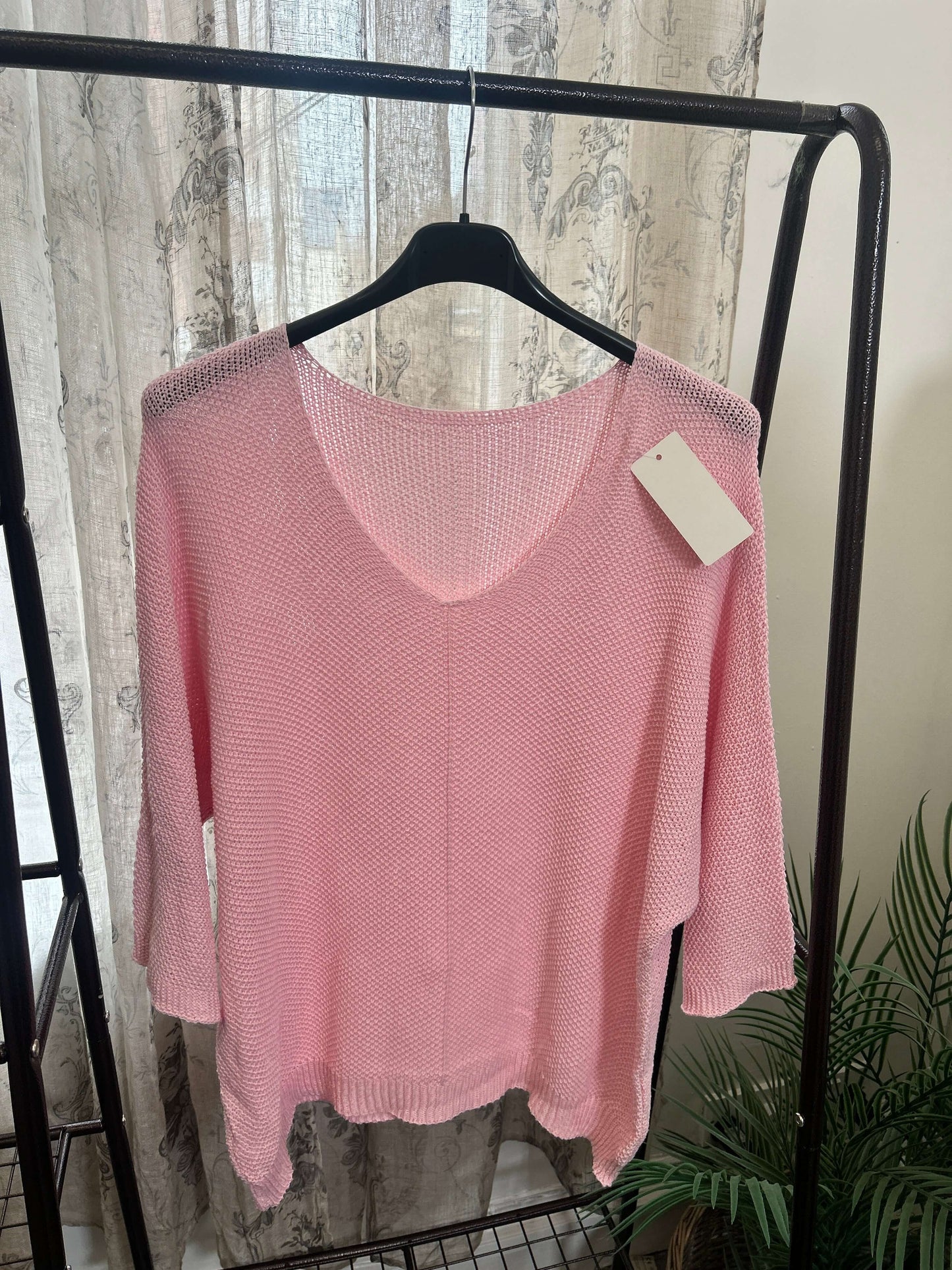 Loose Weave V Neck Layering Jumper