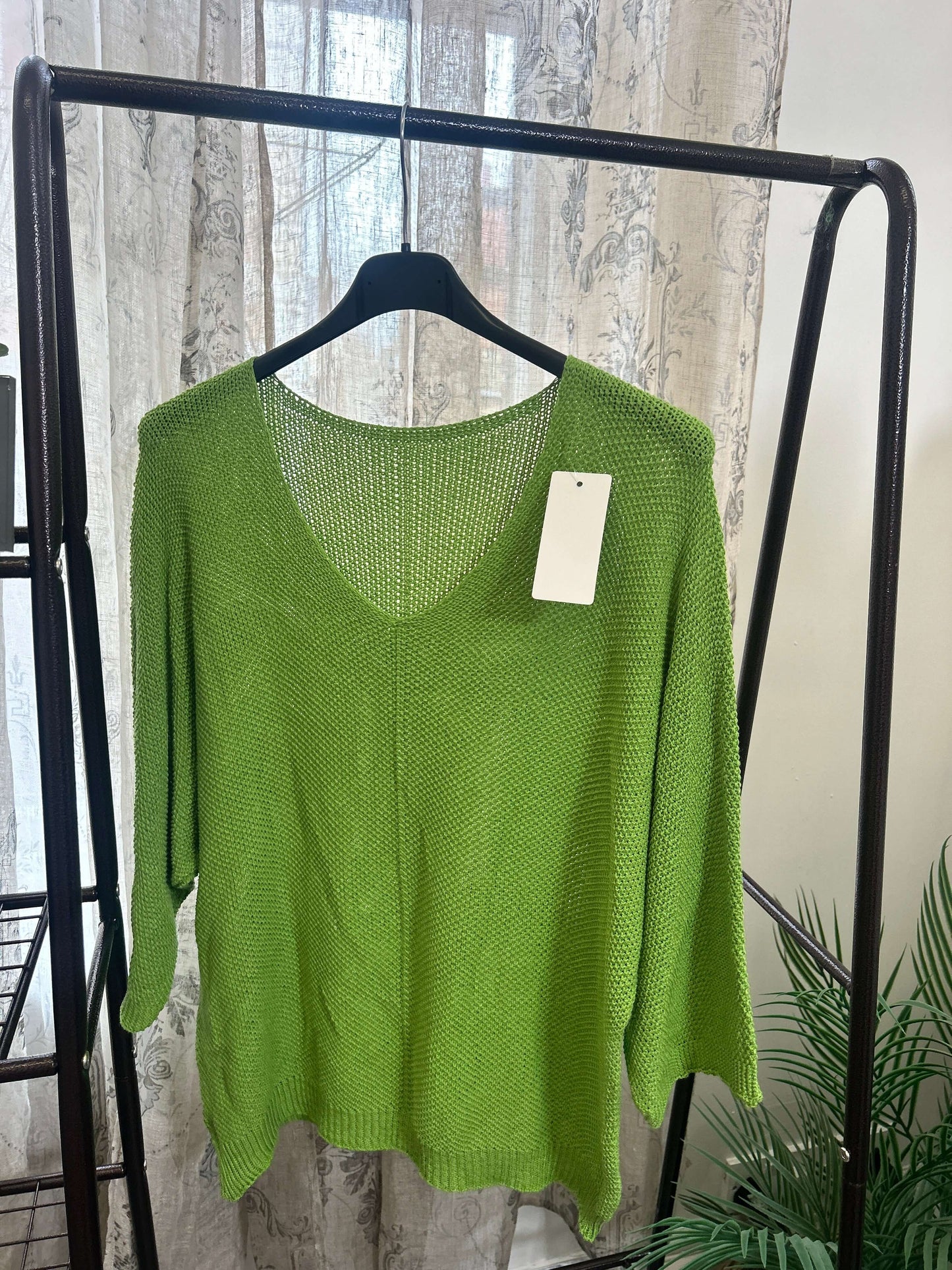 Loose Weave V Neck Layering Jumper