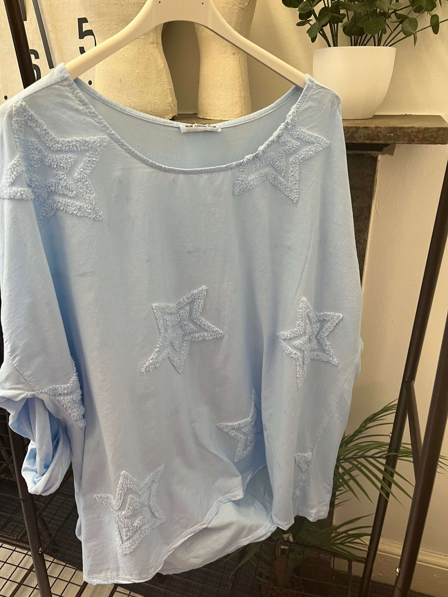 Trisha Star Print Slouchy Top