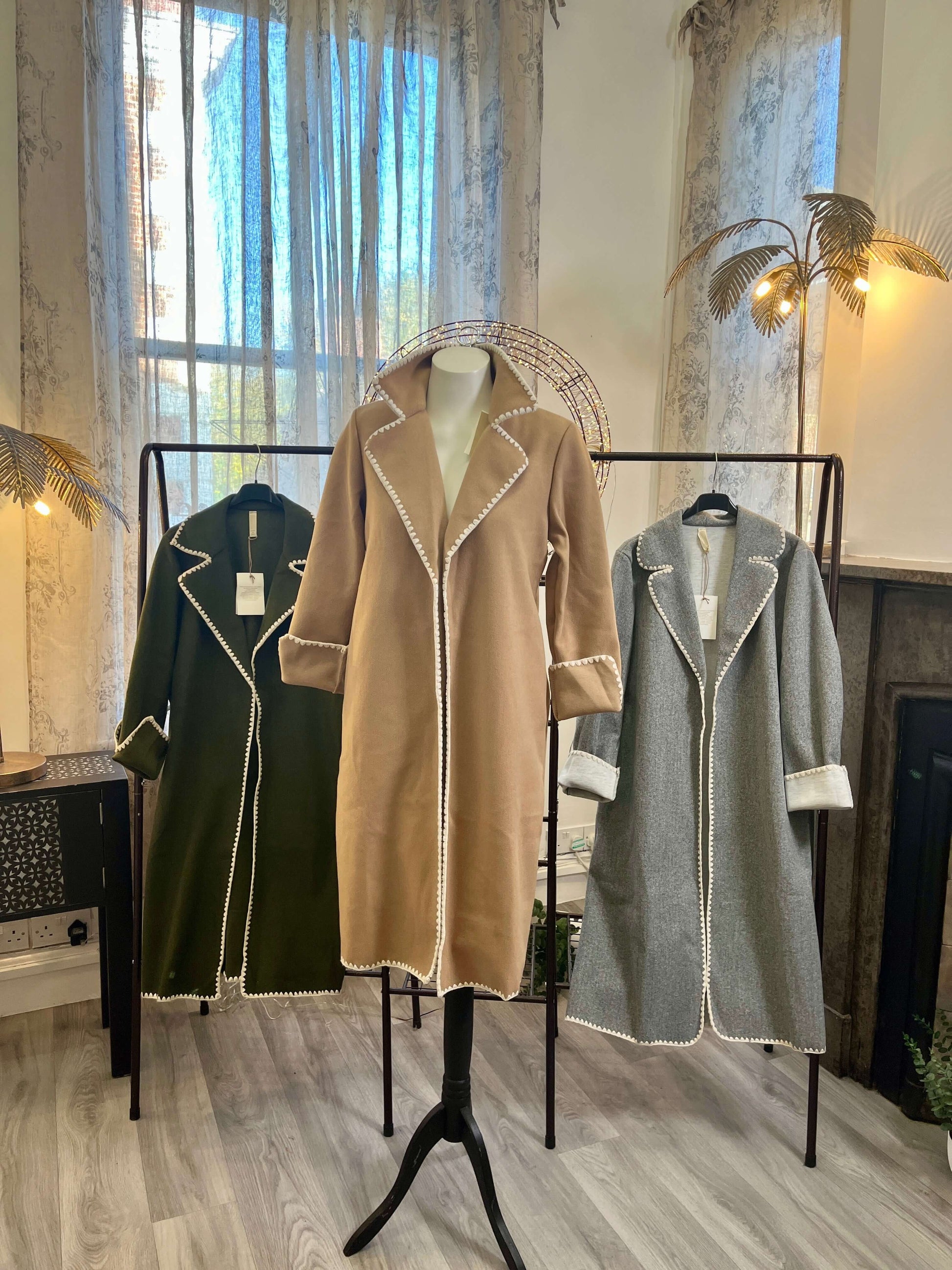 Celia Edge to Edge Contrast Stitch Jacket