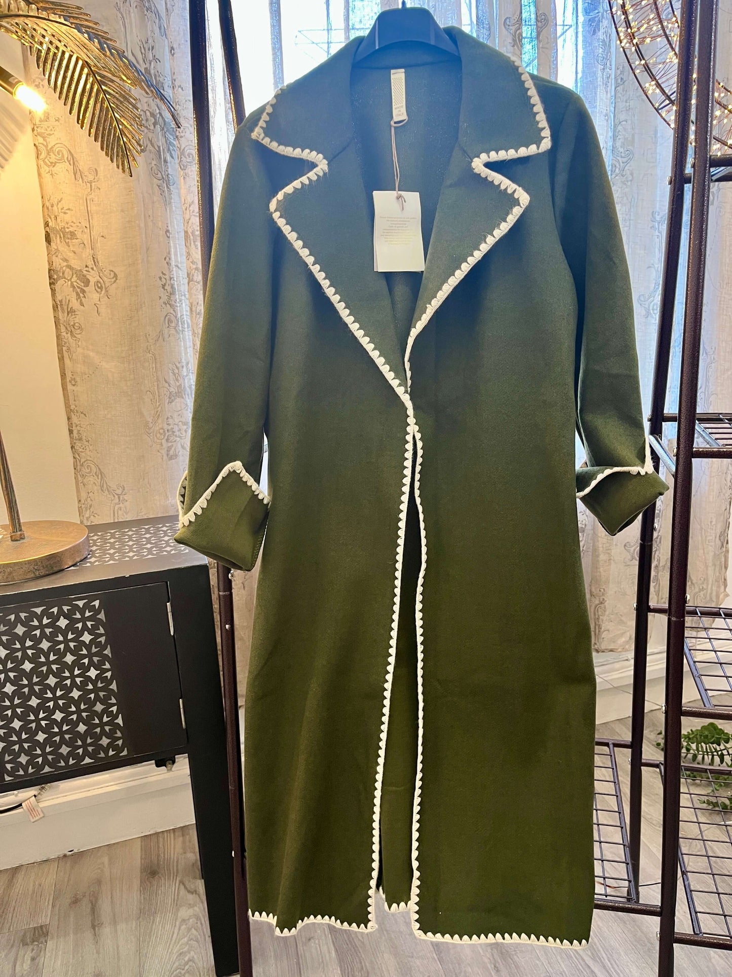 Celia Edge to Edge Contrast Stitch Jacket