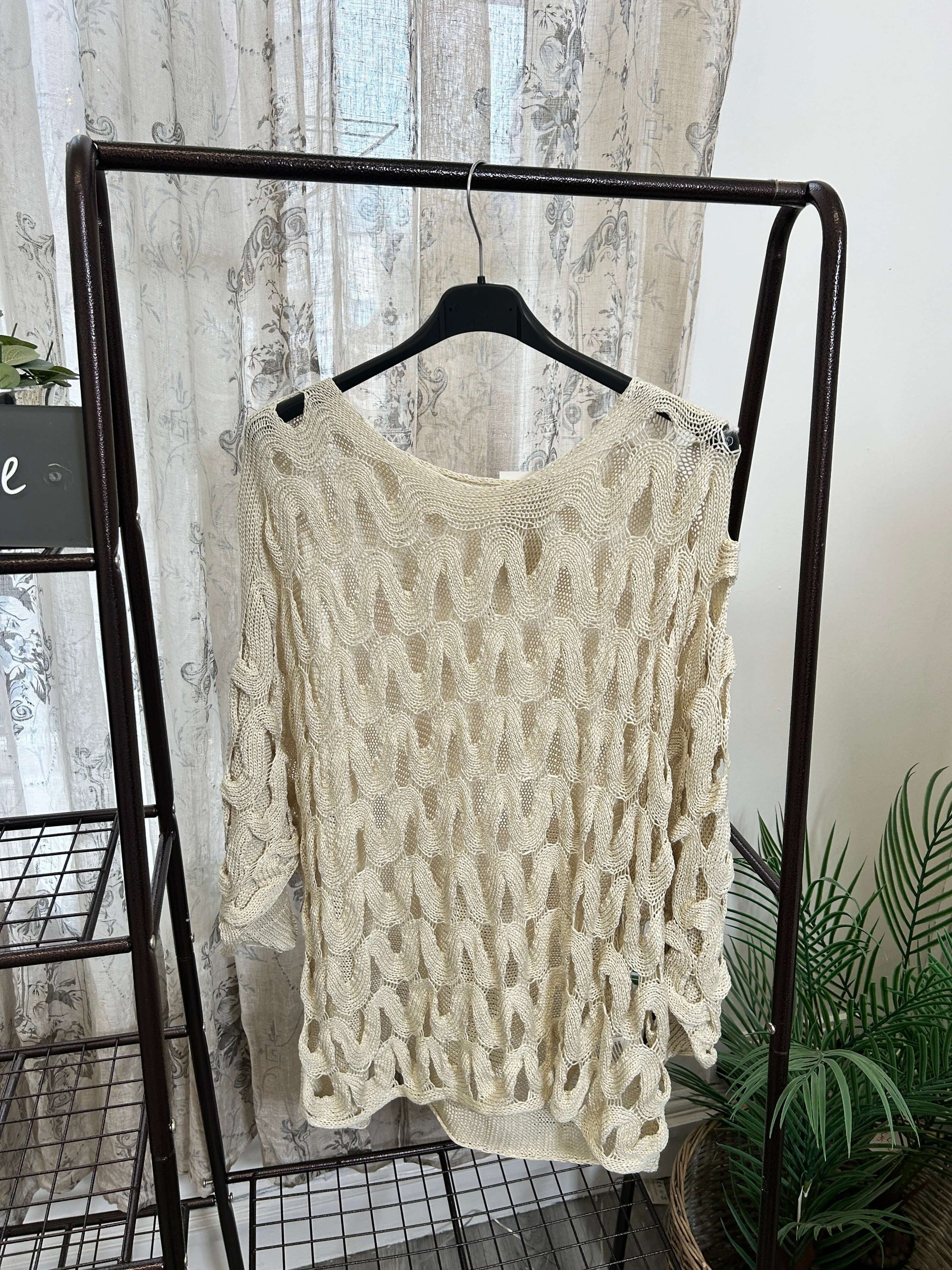 Crochet Wave Open Weave Layering Jumper