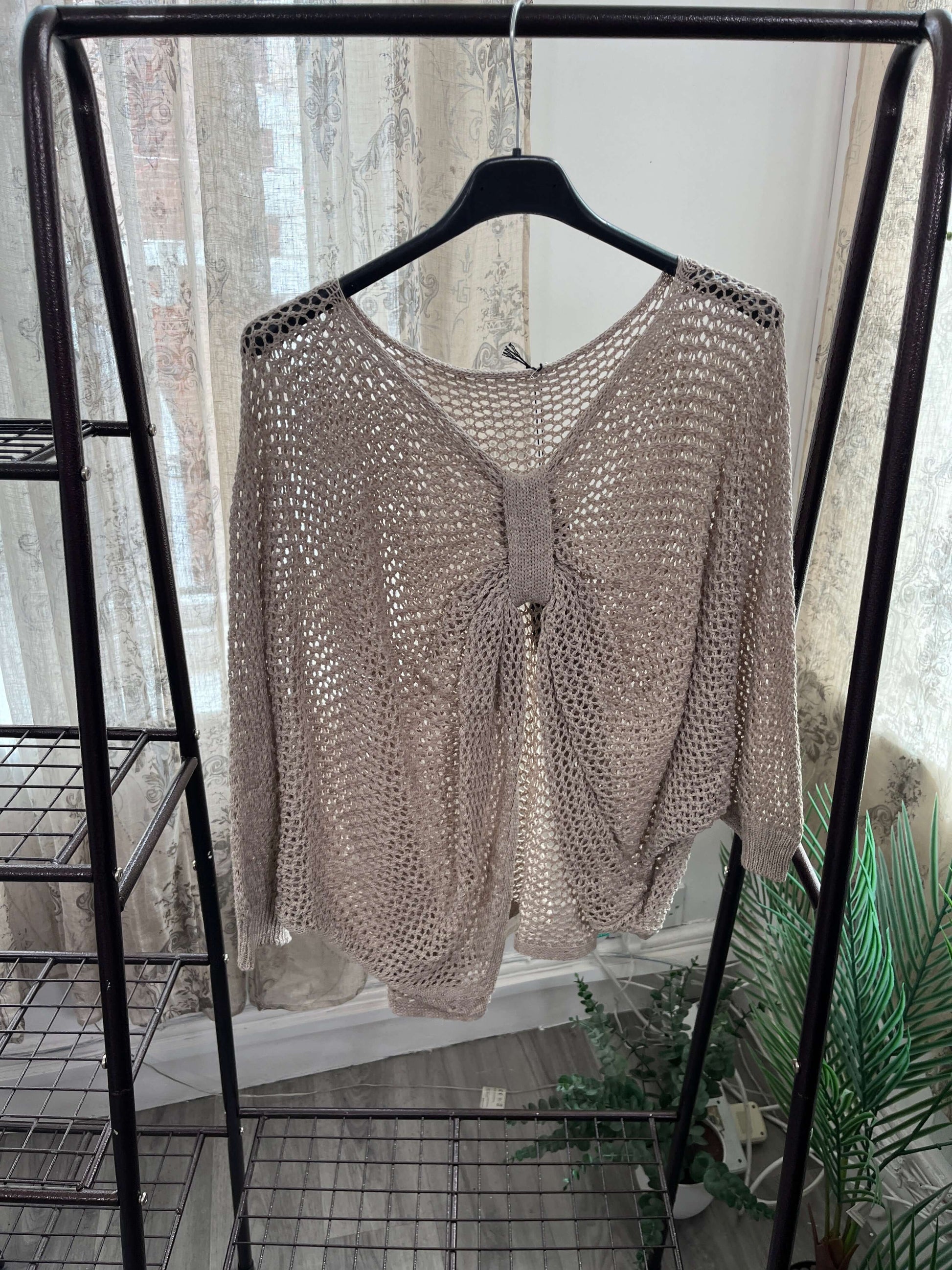 Chloe Loose Weave Drop Down Top