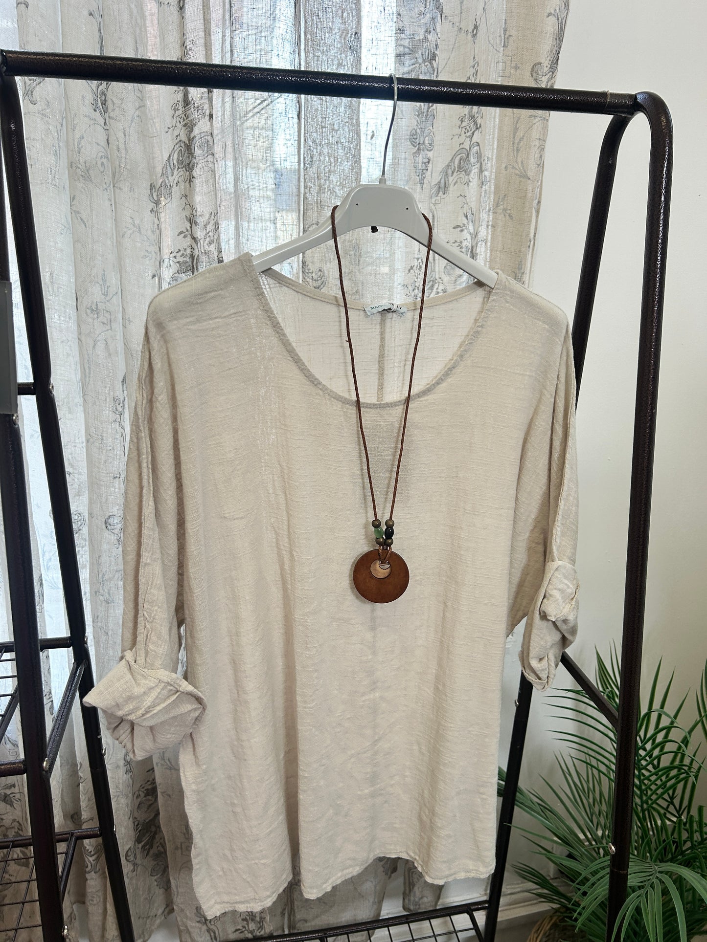 Sofia Ladies Linen Box Top With Necklace