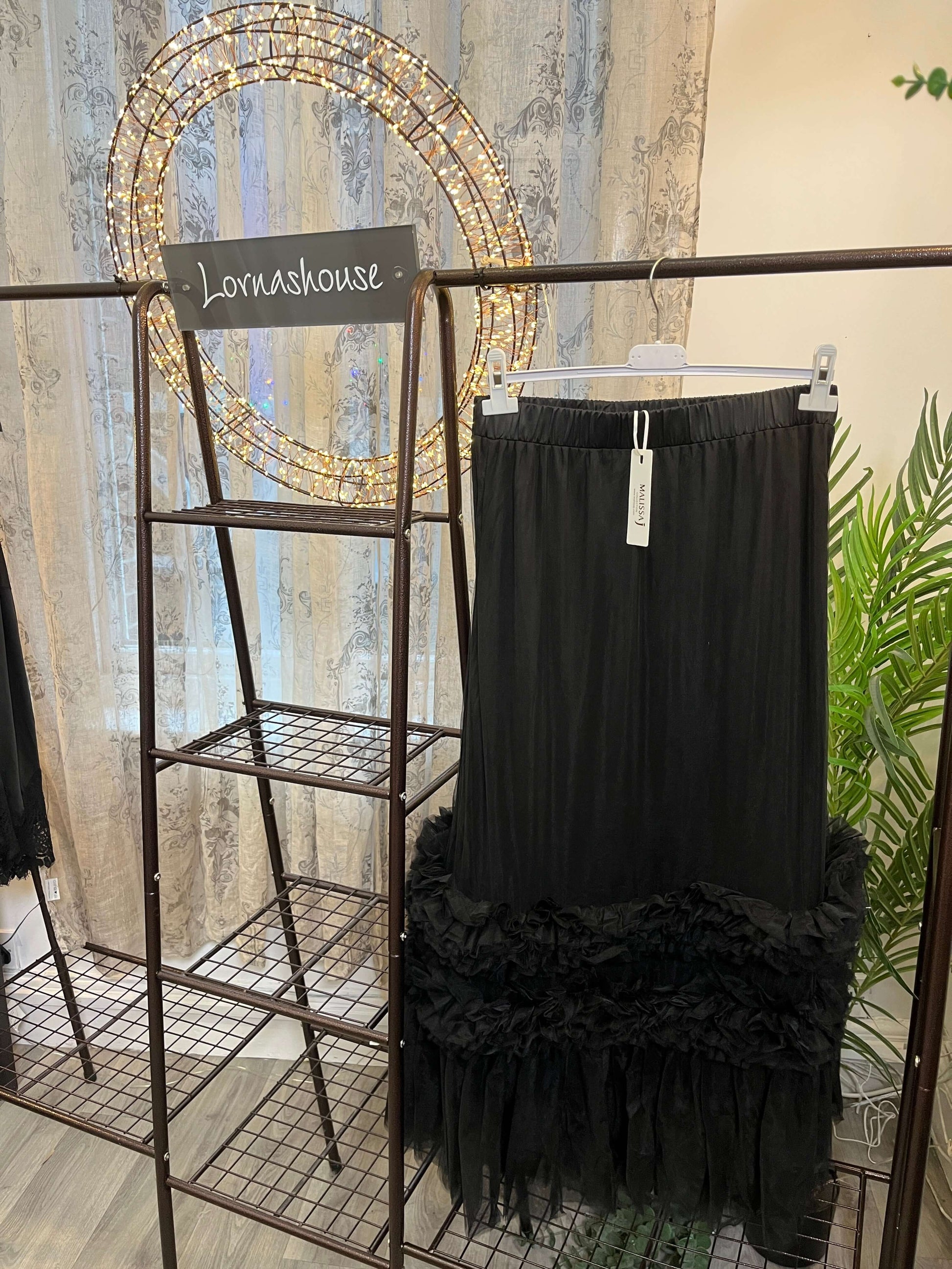 MalissaJ Ruffle Mesh Skirt