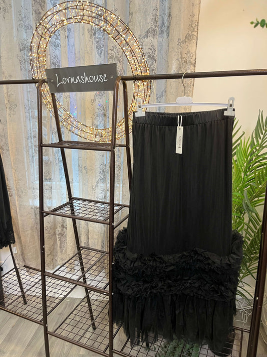 MalissaJ Ruffle Mesh Skirt