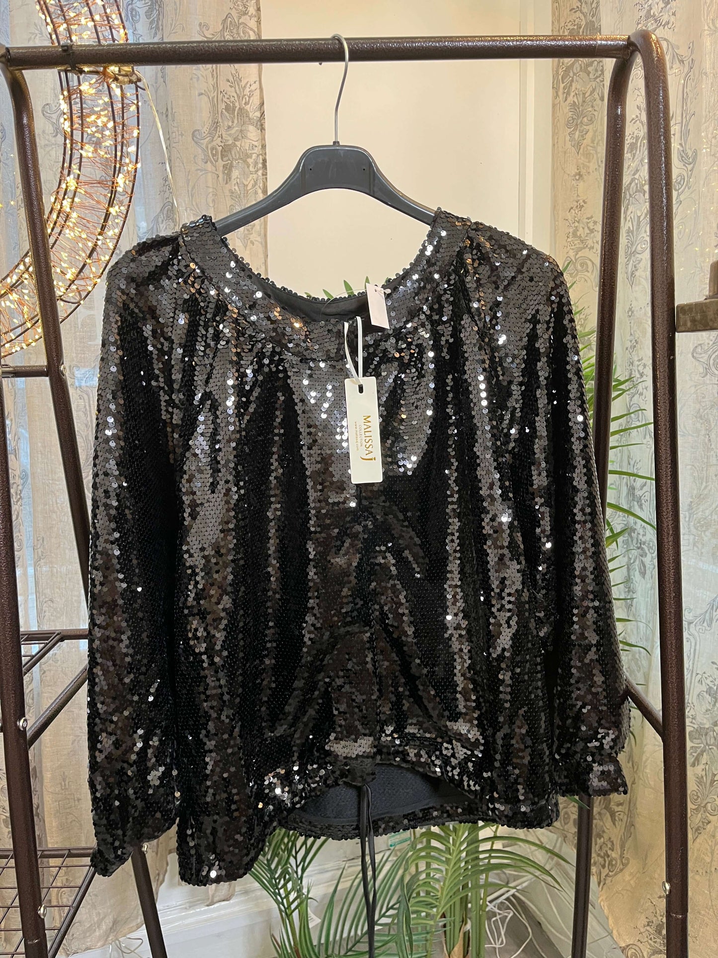 MalissaJ Sequin Bomber Jacket