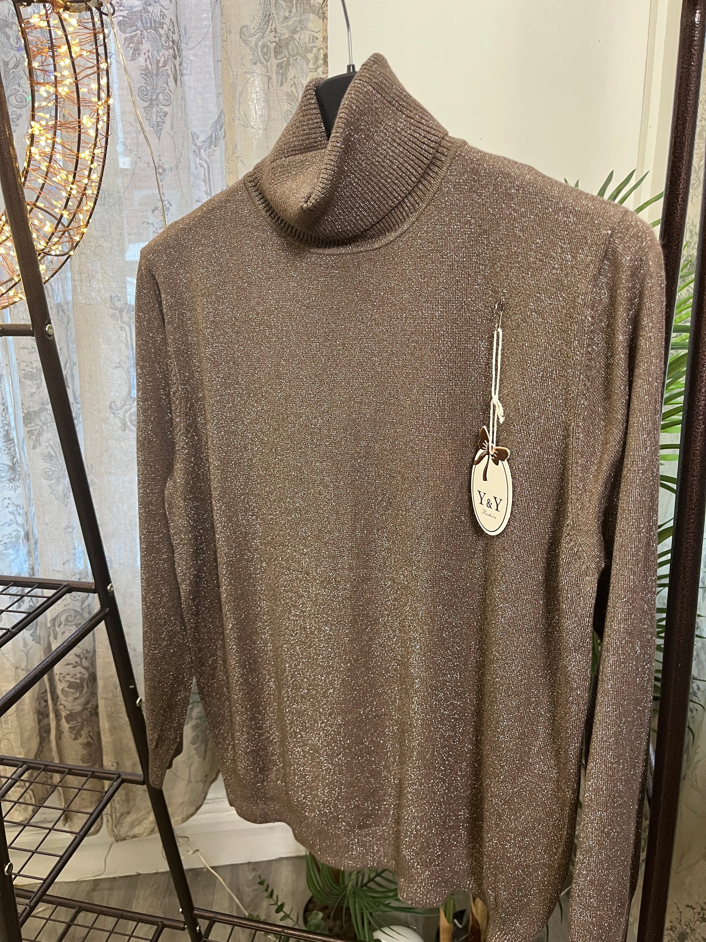 Sophie Glittery Polo Neck Jumper