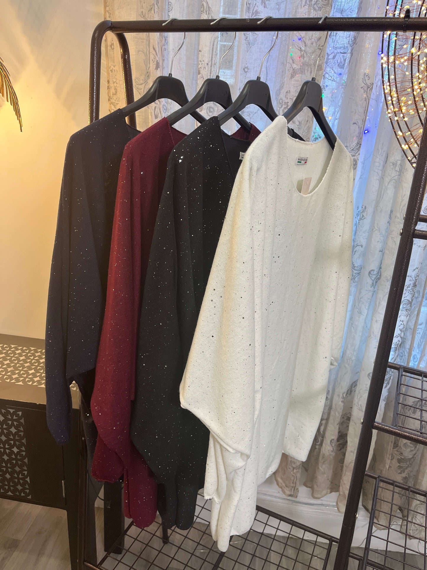 Kristin Sparkly Batwing Jumper