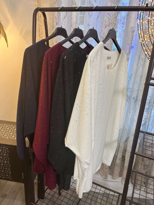 Kristin Sparkly Batwing Jumper