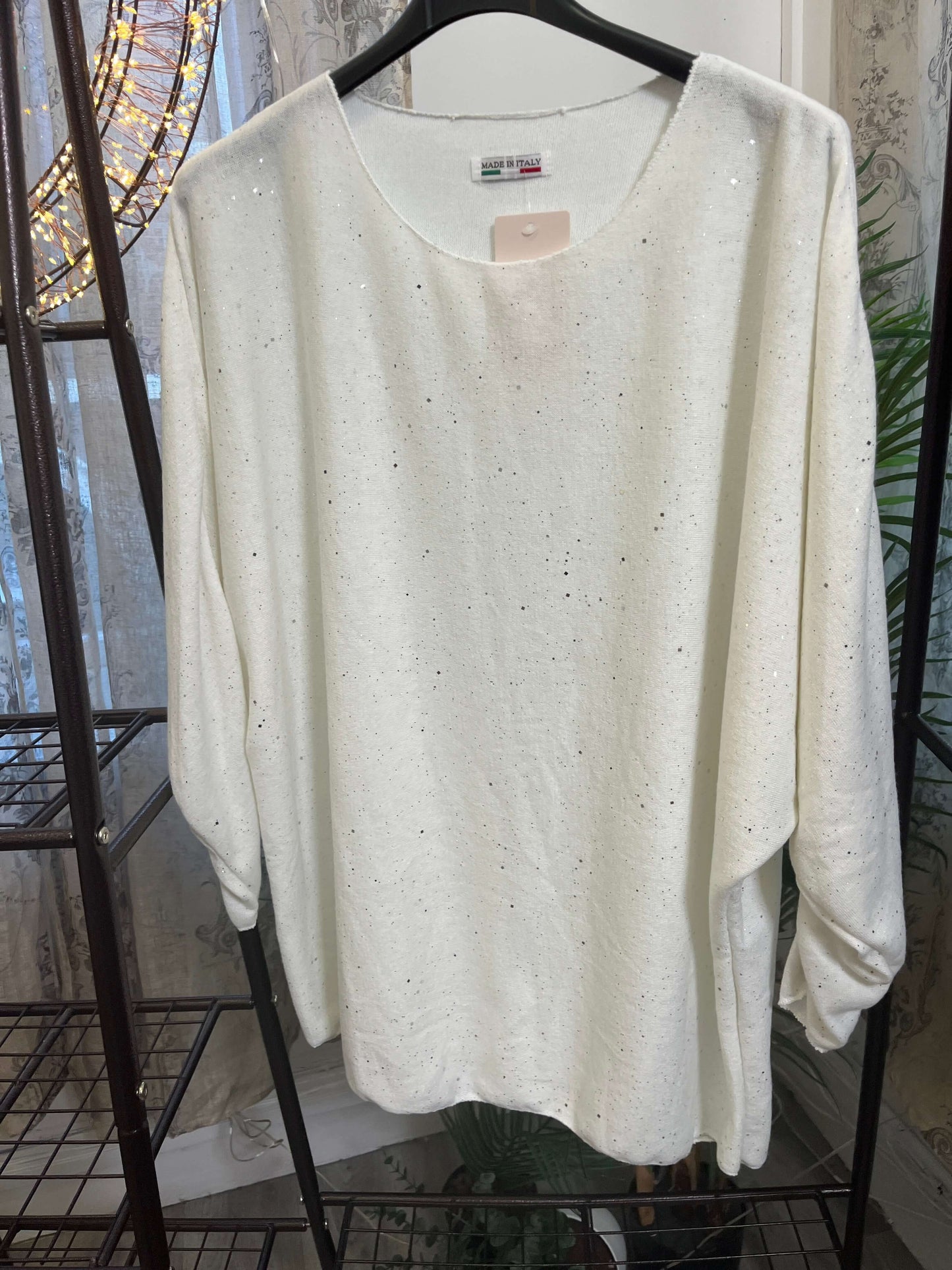 Kristin Sparkly Batwing Jumper