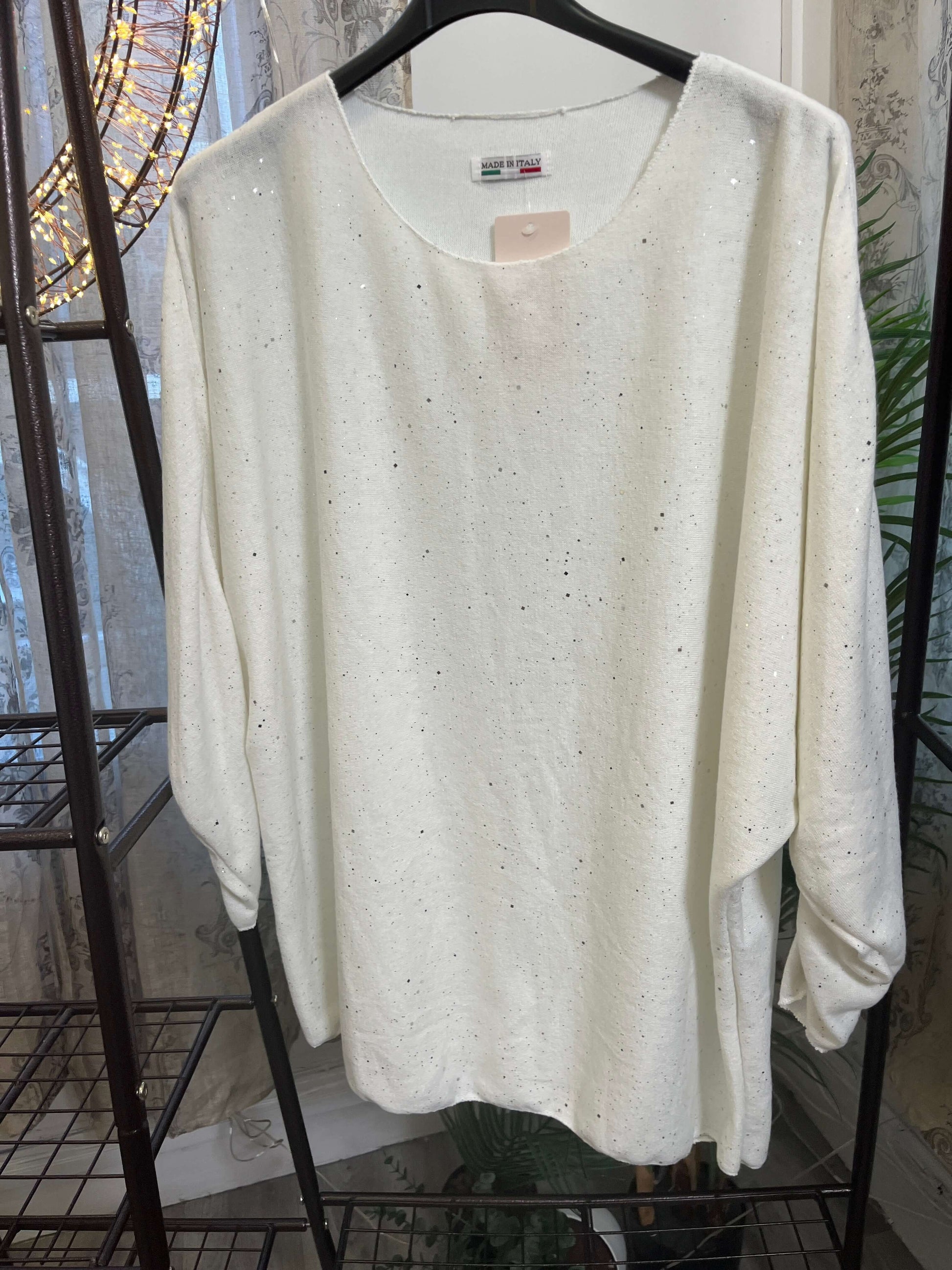 Kristin Sparkly Batwing Jumper