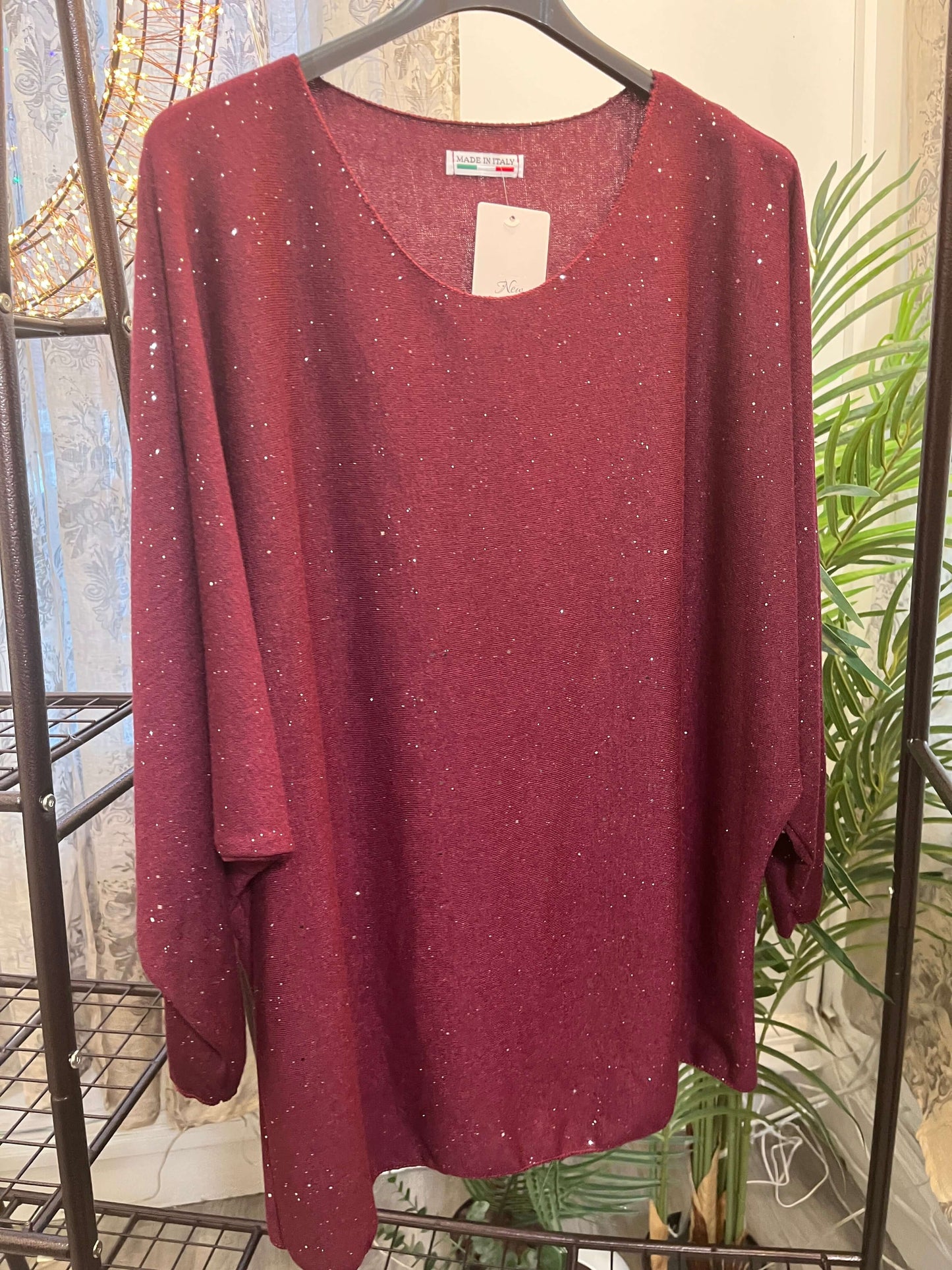 Kristin Sparkly Batwing Jumper