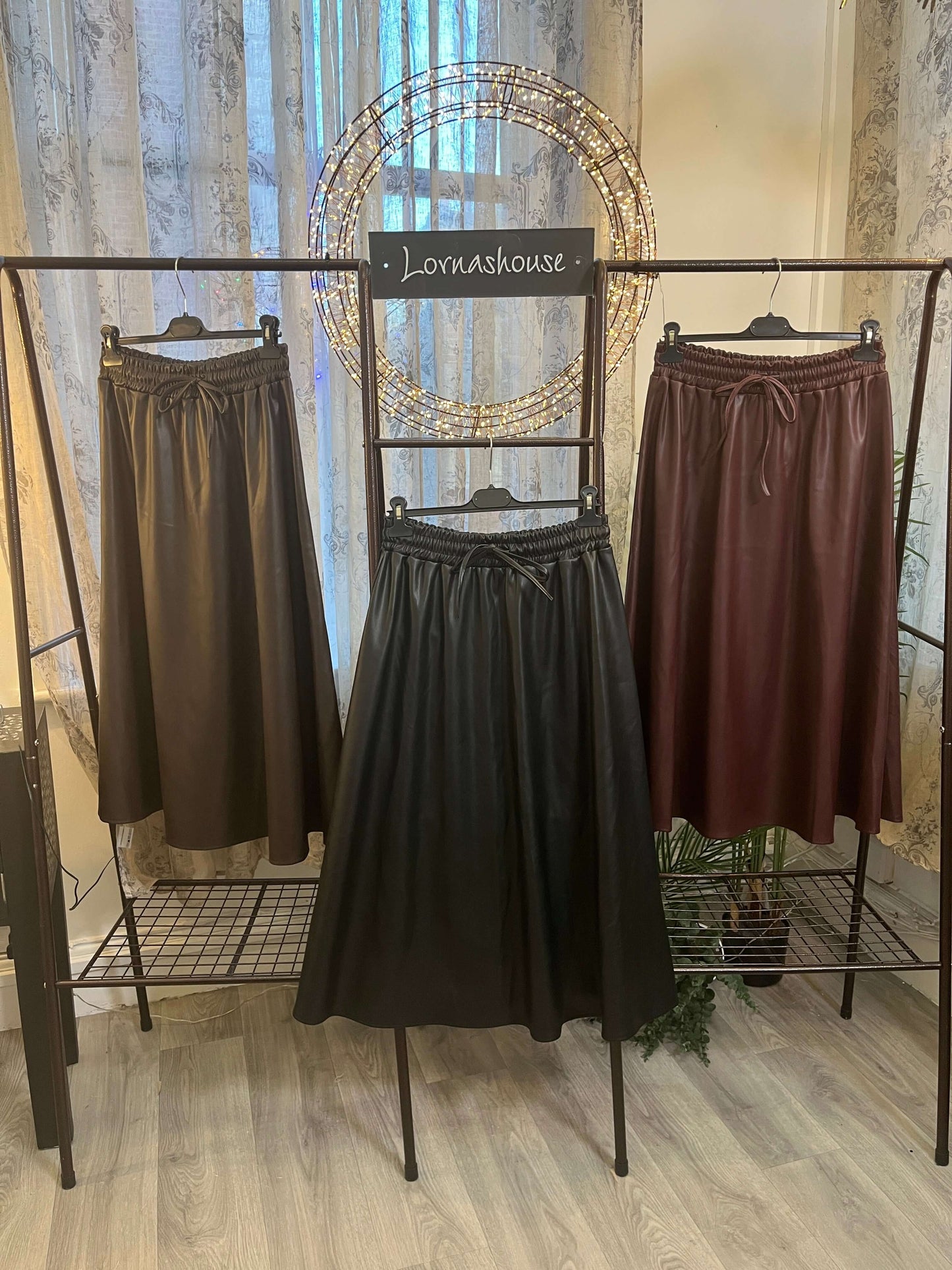 Keana Leather Look Skirt