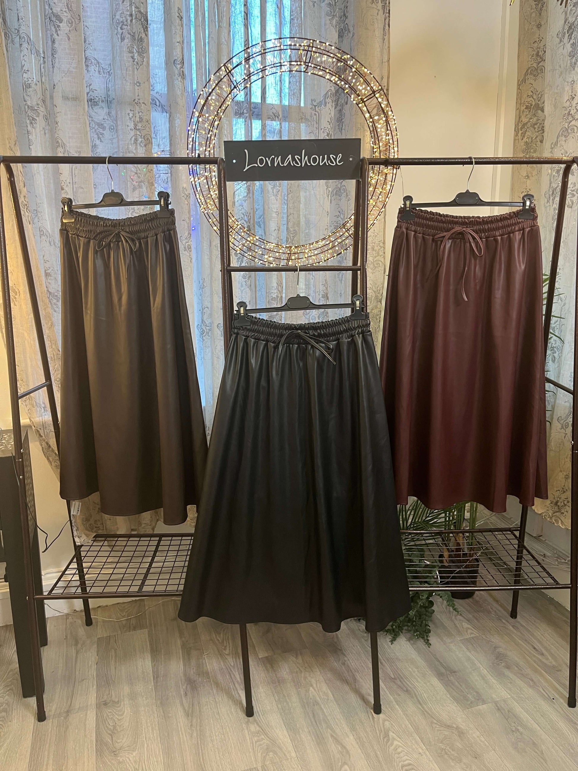 Keana Leather Look Skirt