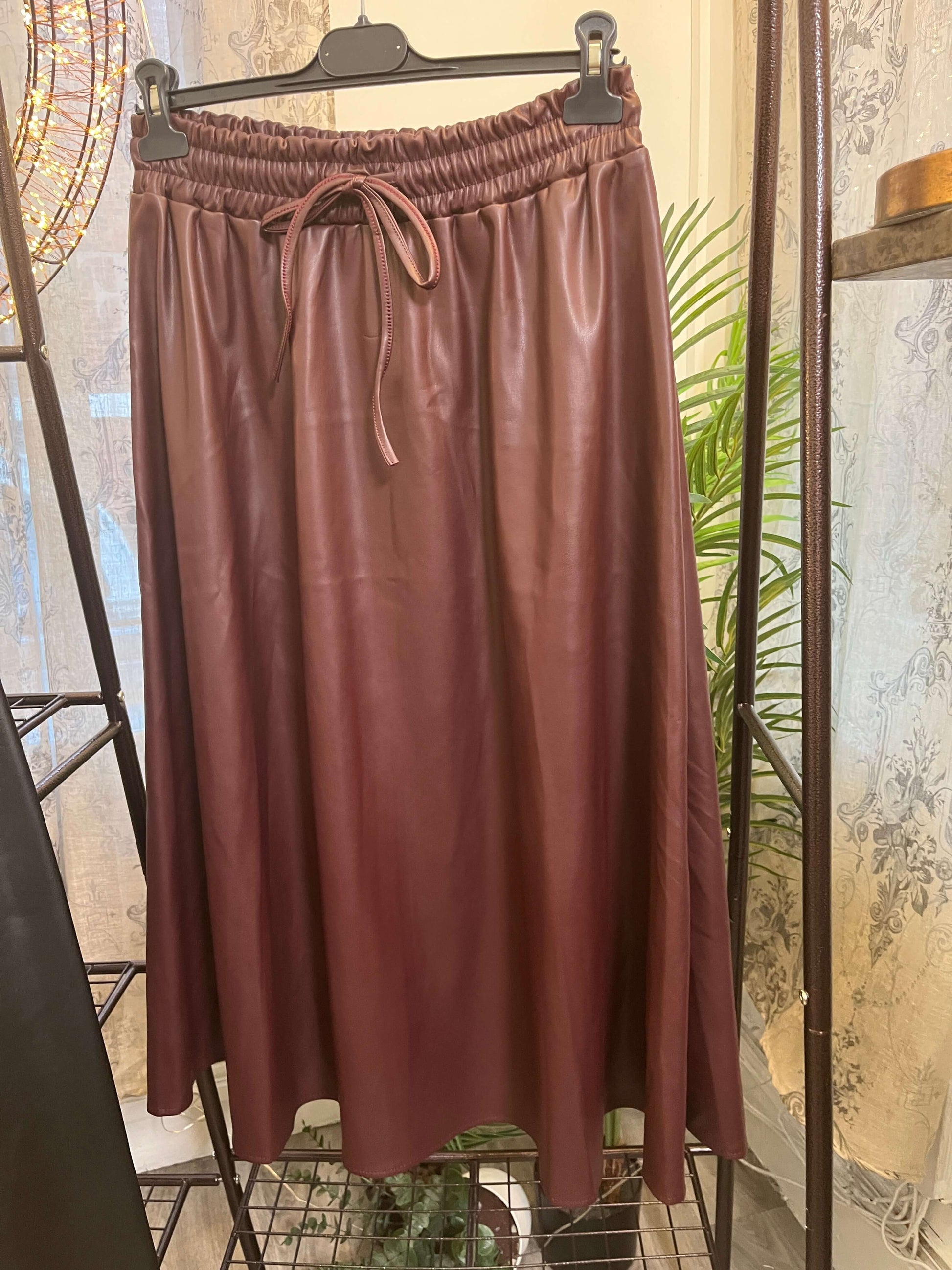 Keana Leather Look Skirt