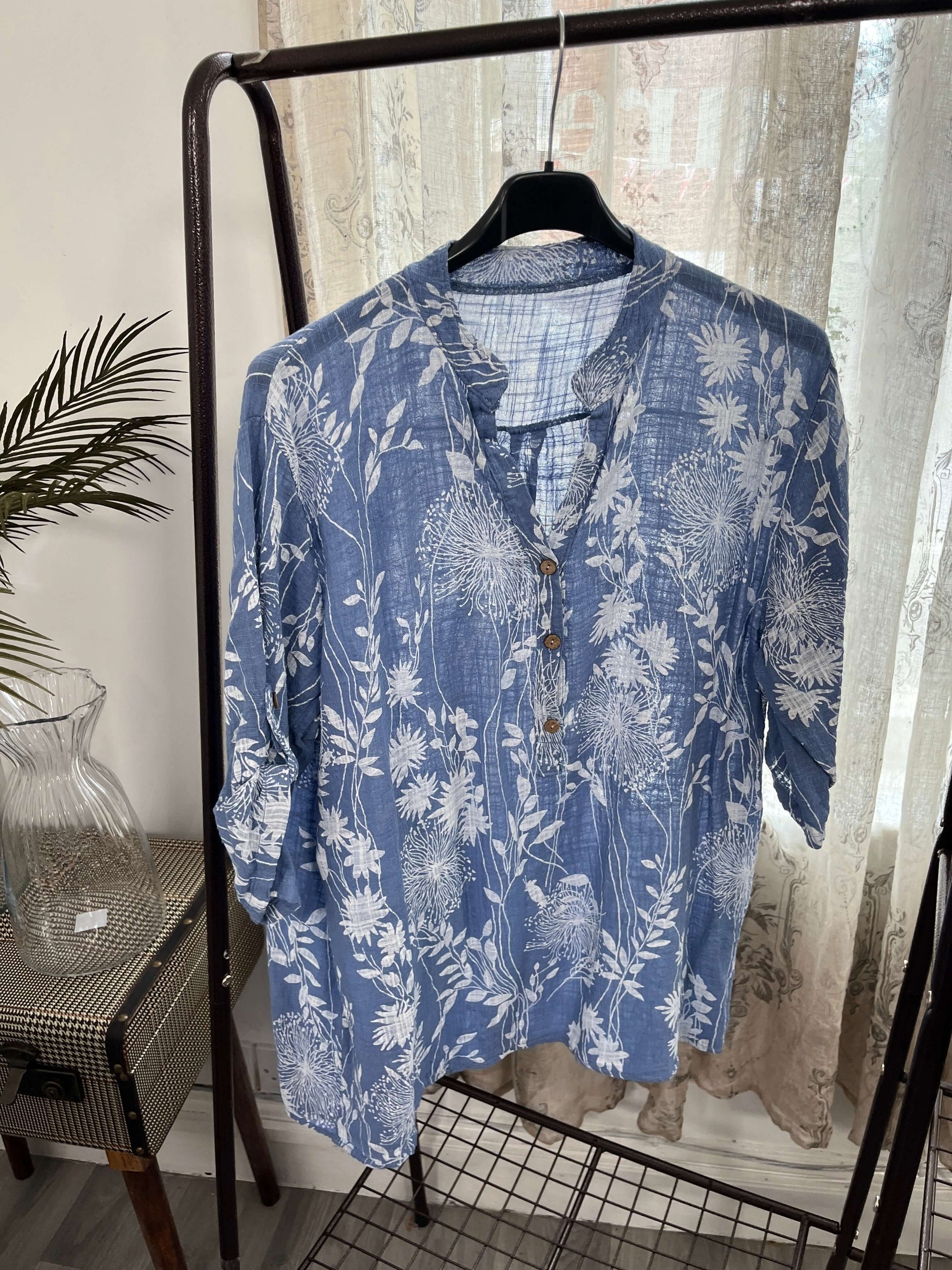 Casual 3 Button Blouse - Dandelion