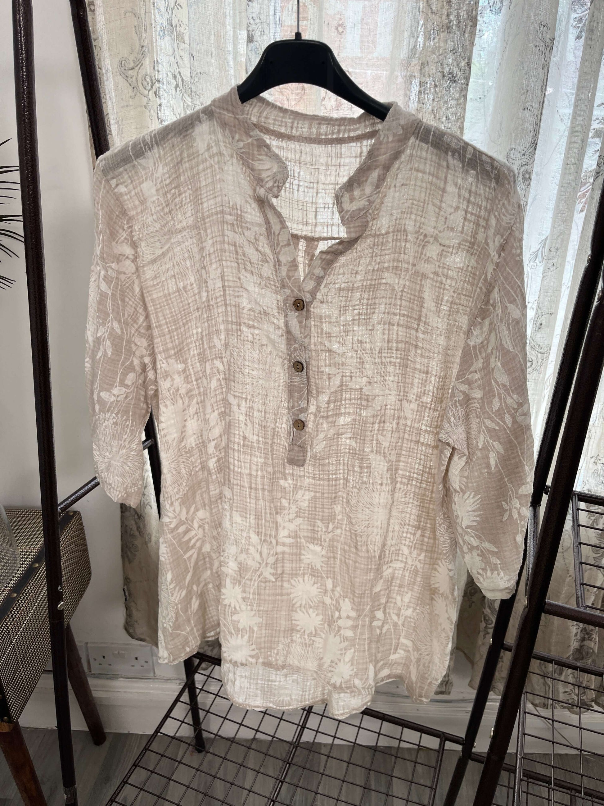 Casual 3 Button Blouse - Dandelion