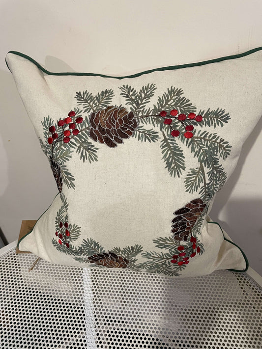 Sofa Cushion - Christmas Wreath