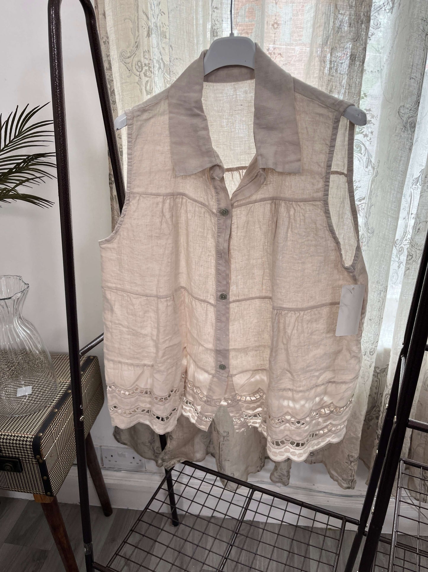 Gracie Broderie Anglaise Shirt Vest