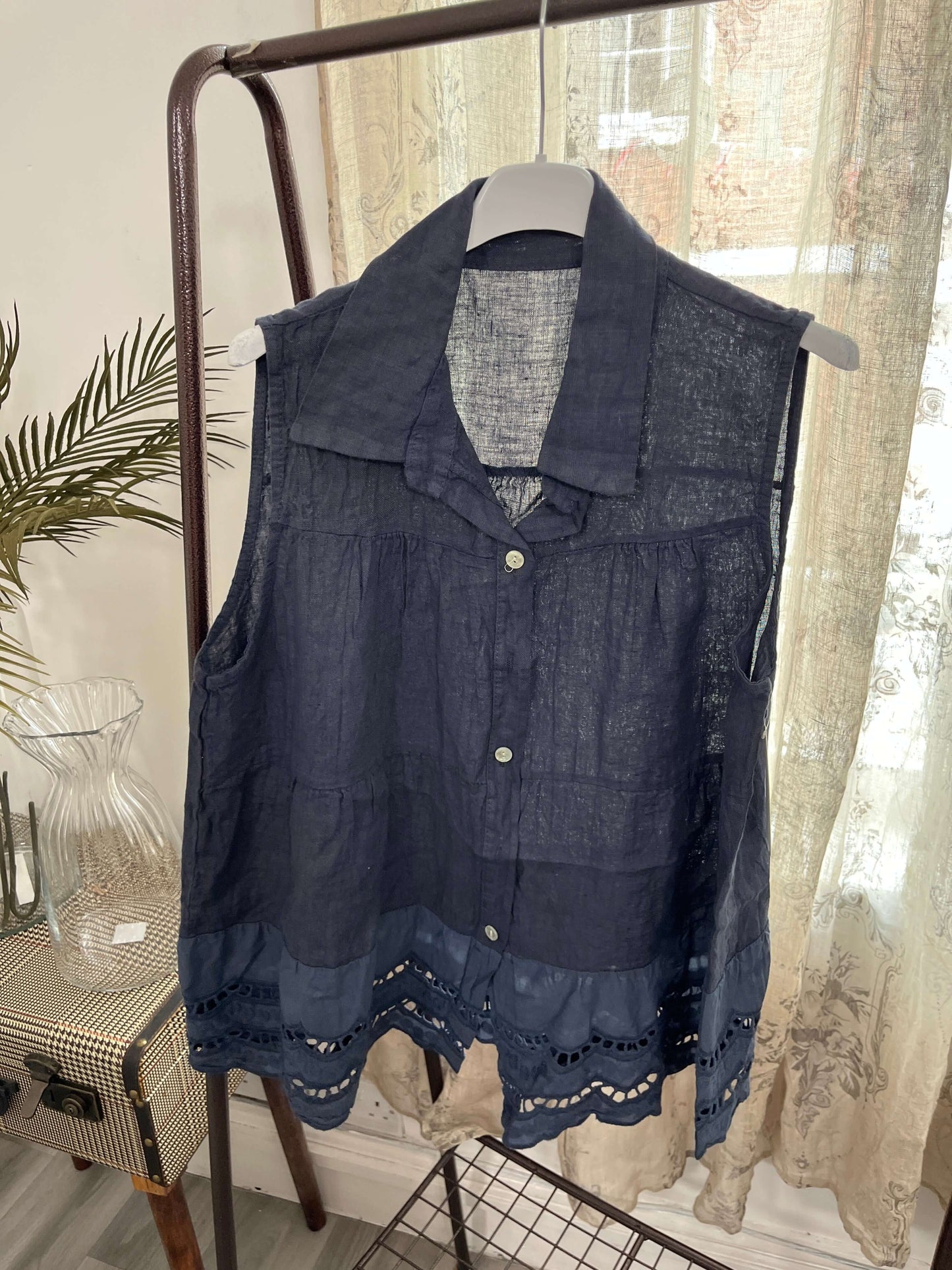 Gracie Broderie Anglaise Shirt Vest