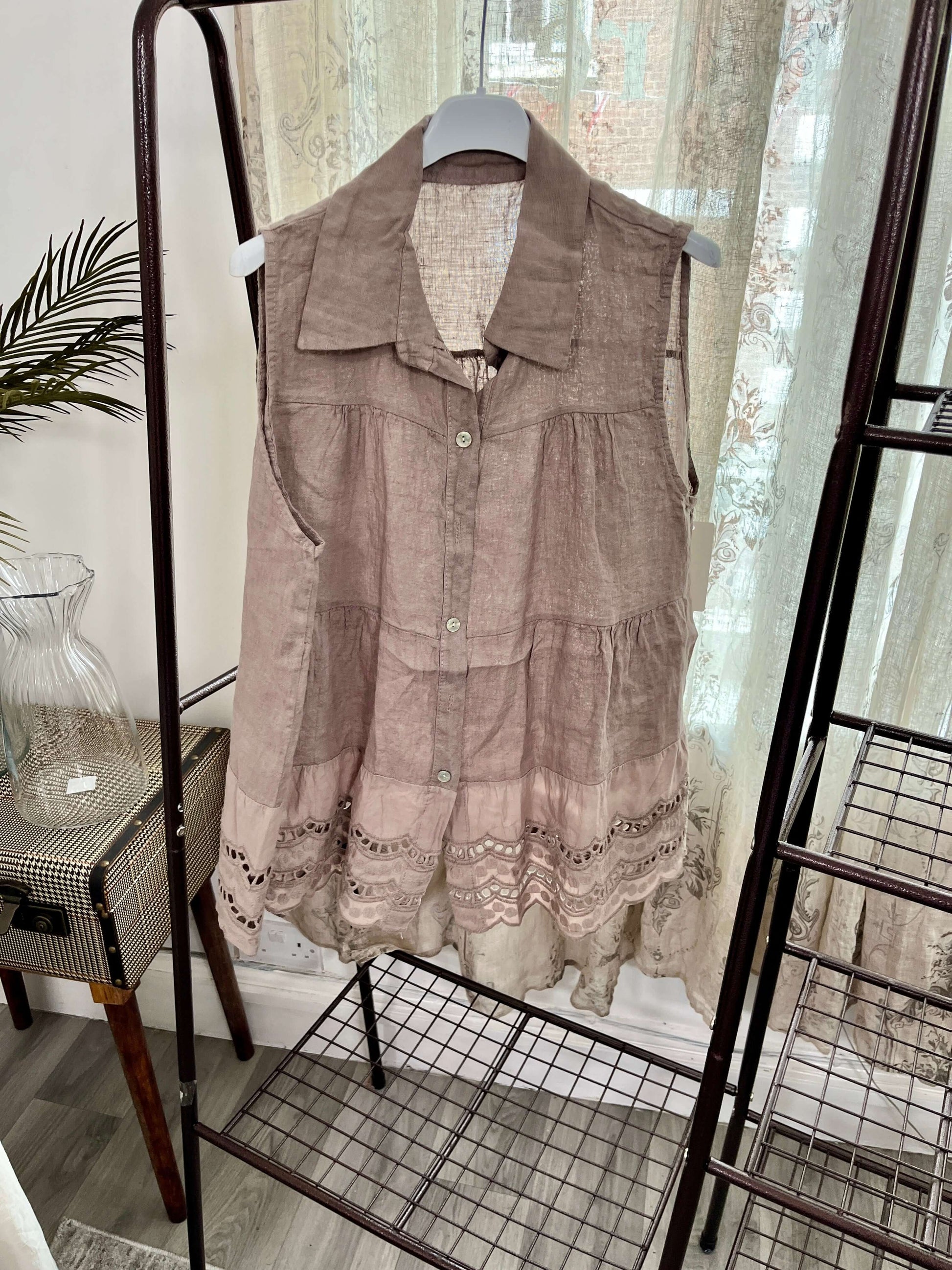 Gracie Broderie Anglaise Shirt Vest