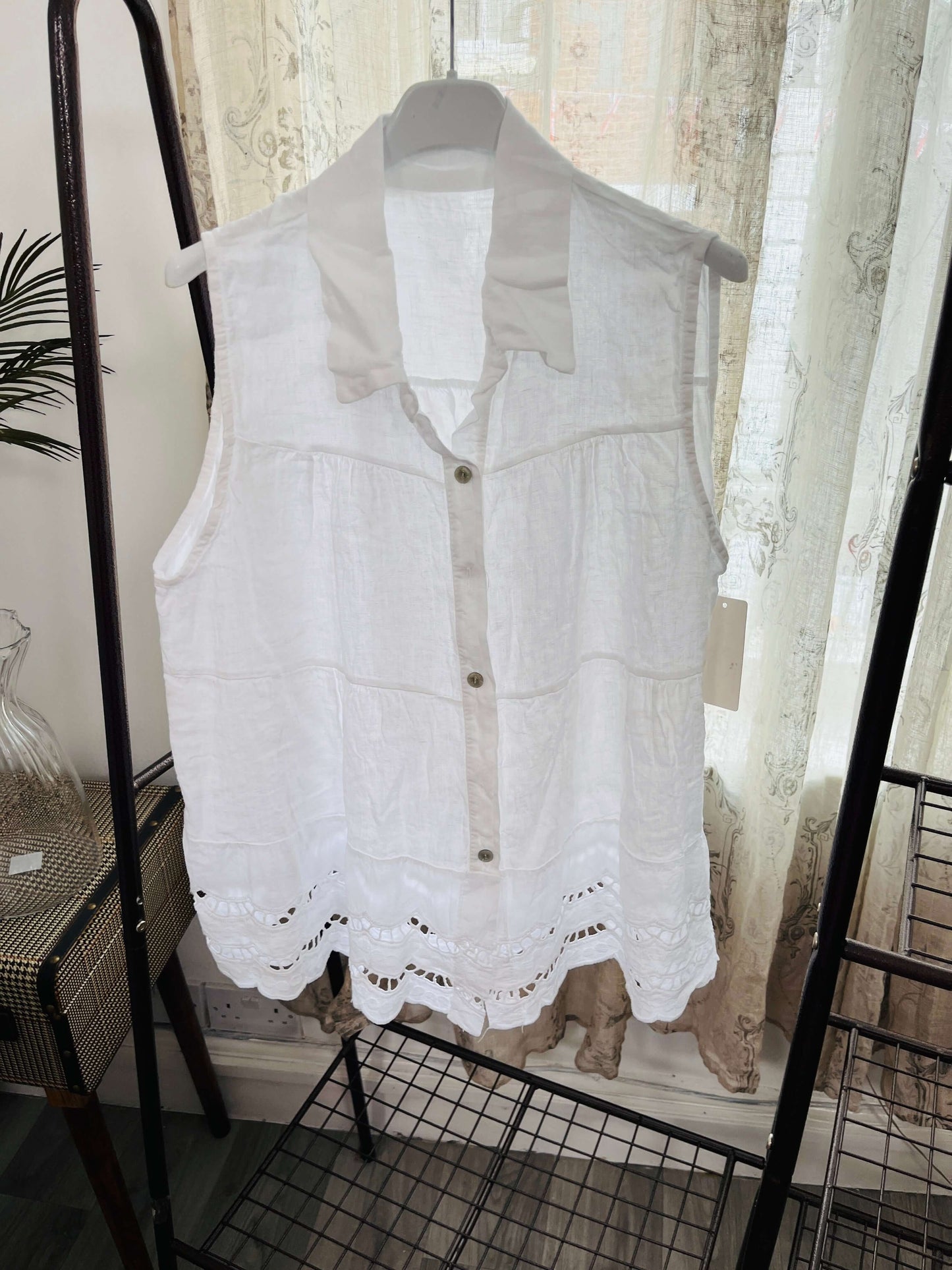 Gracie Broderie Anglaise Shirt Vest