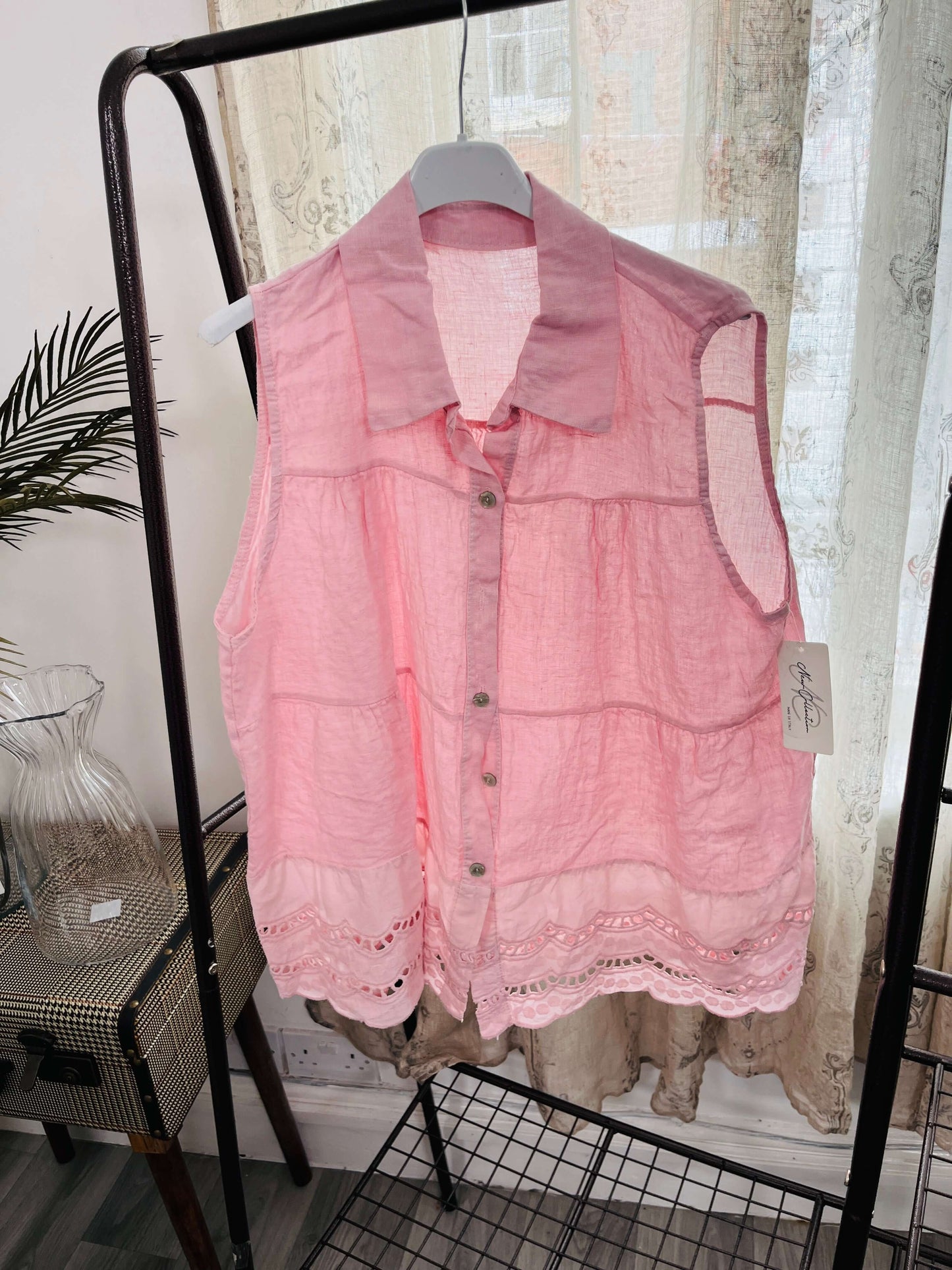 Gracie Broderie Anglaise Shirt Vest