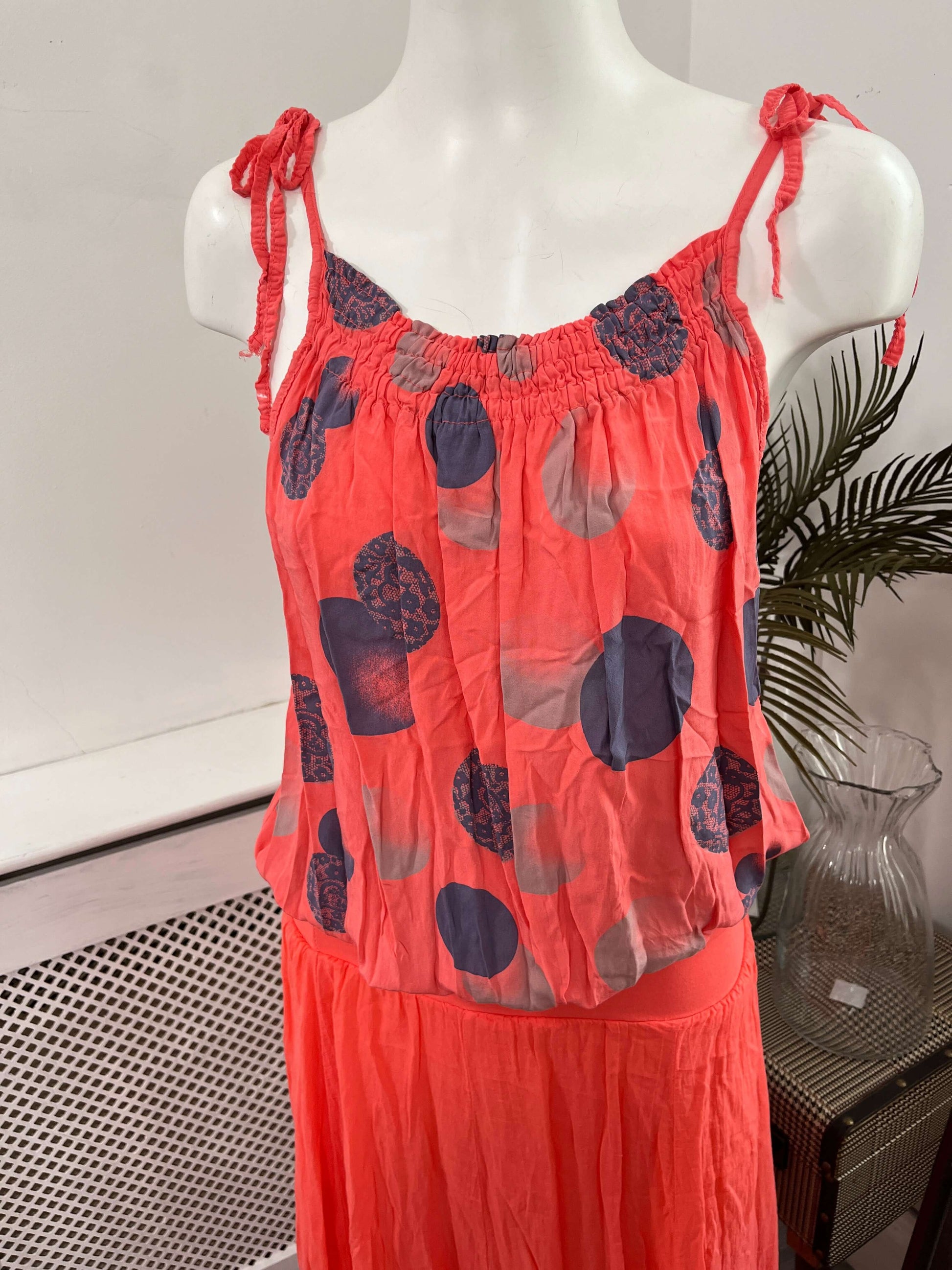 Jemima Spotty Tie Strap Vest Top