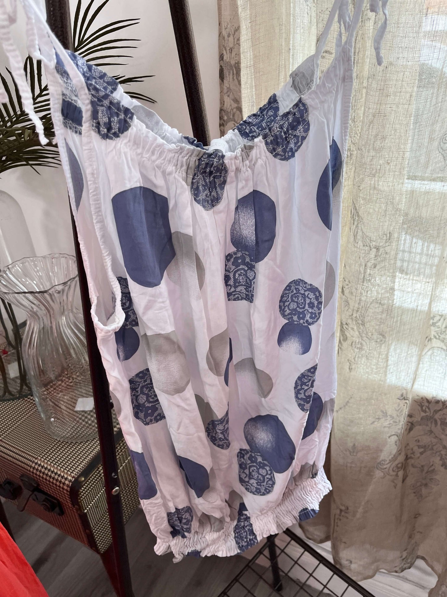 Jemima Spotty Tie Strap Vest Top
