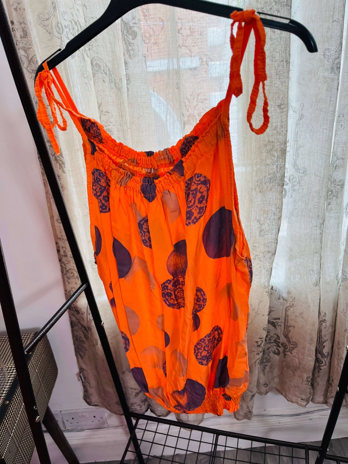 Jemima Spotty Tie Strap Vest Top