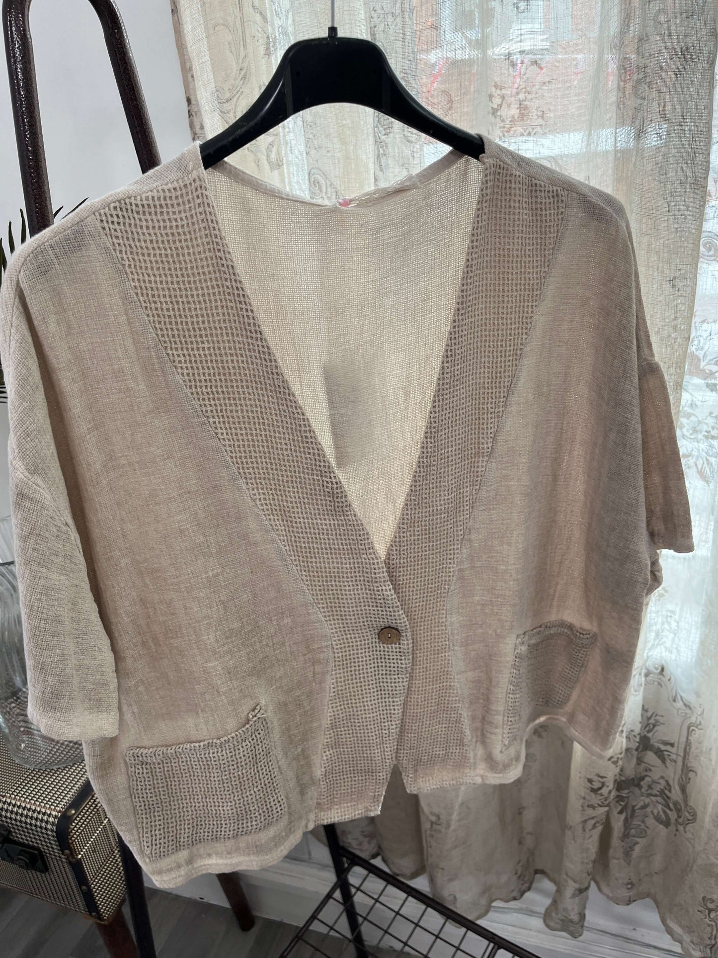 Nina Ladies Linen Blend Jacket