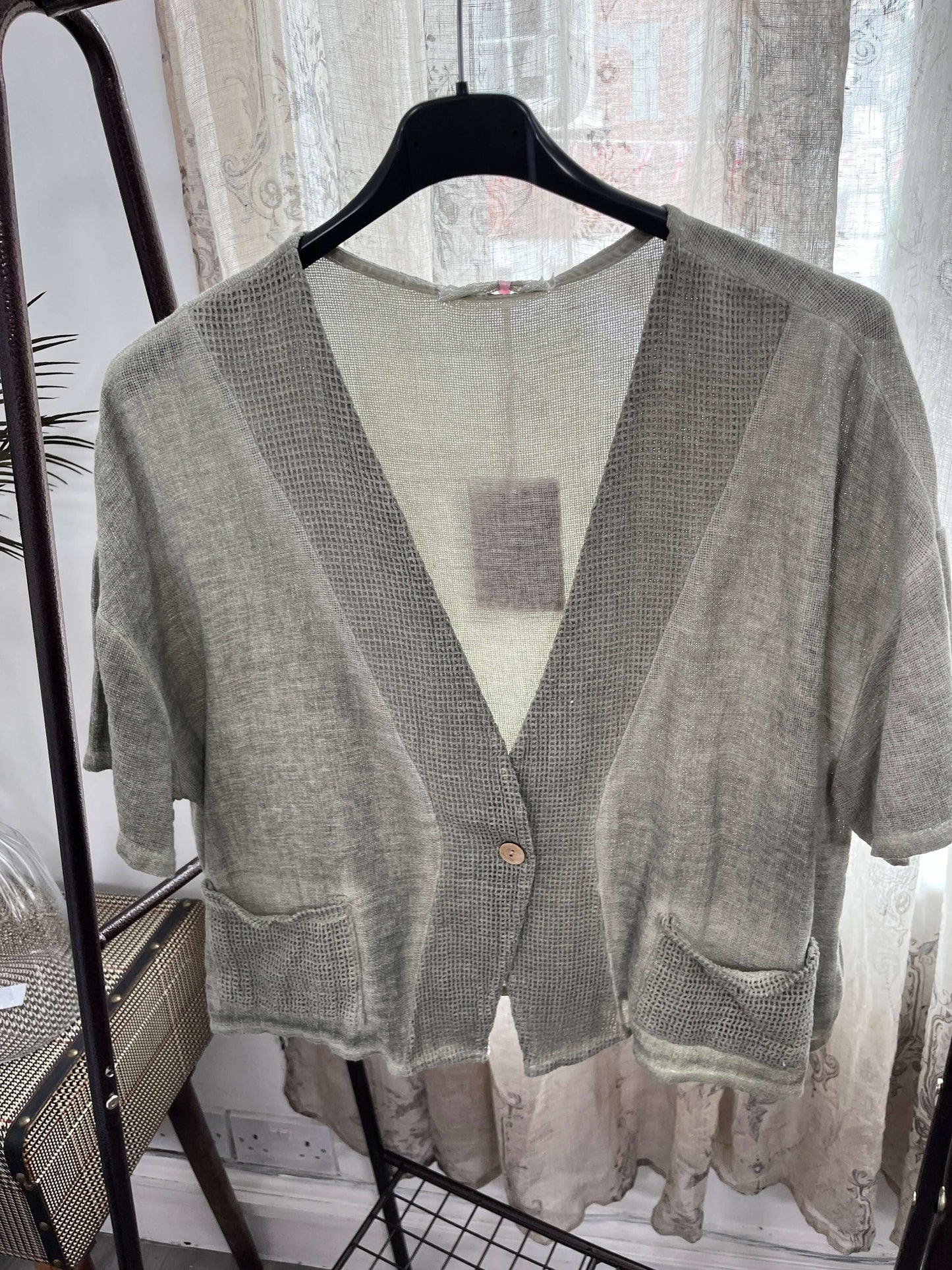 Nina Ladies Linen Blend Jacket
