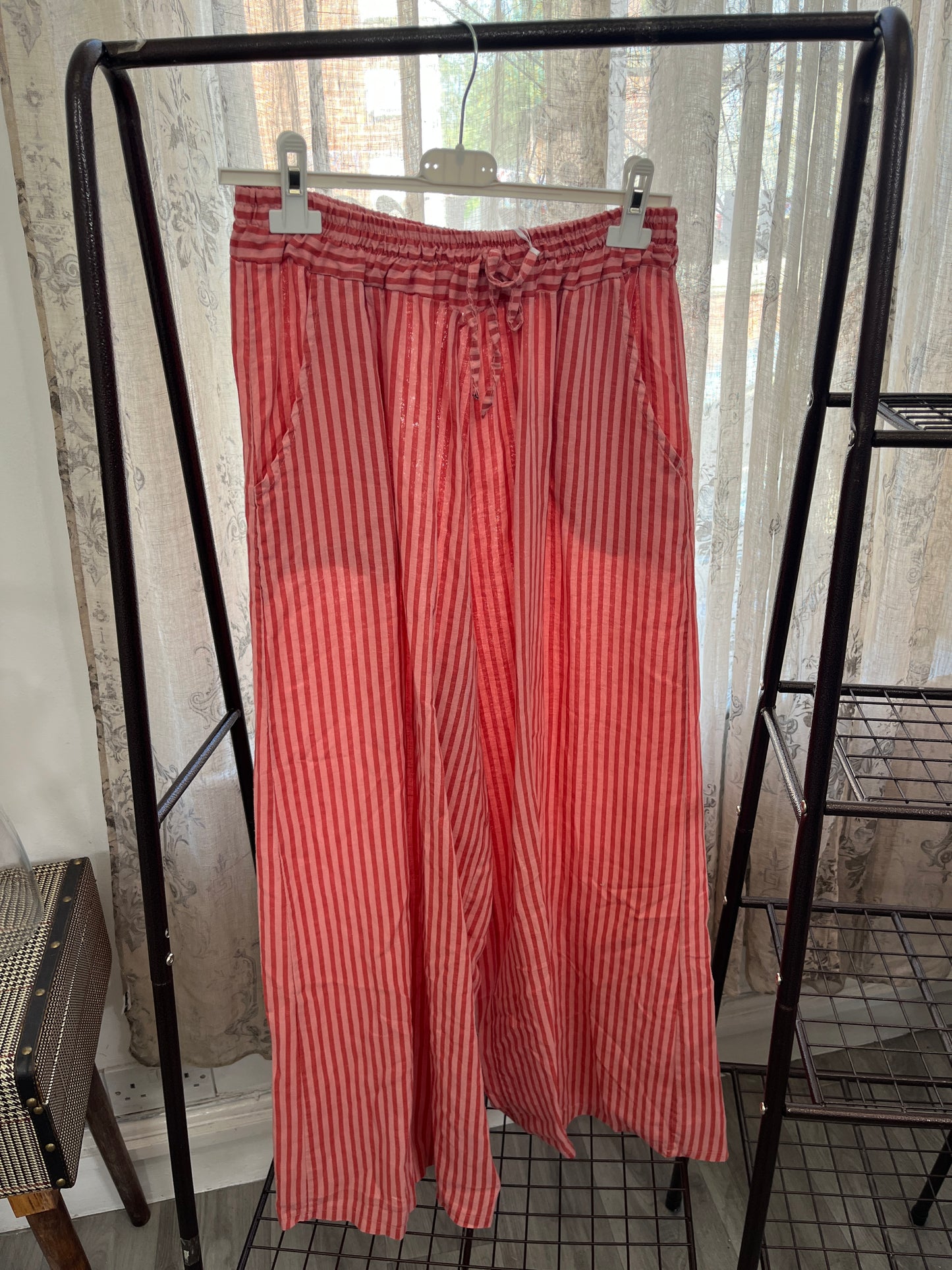 Lola Wide Leg Striped Trousers